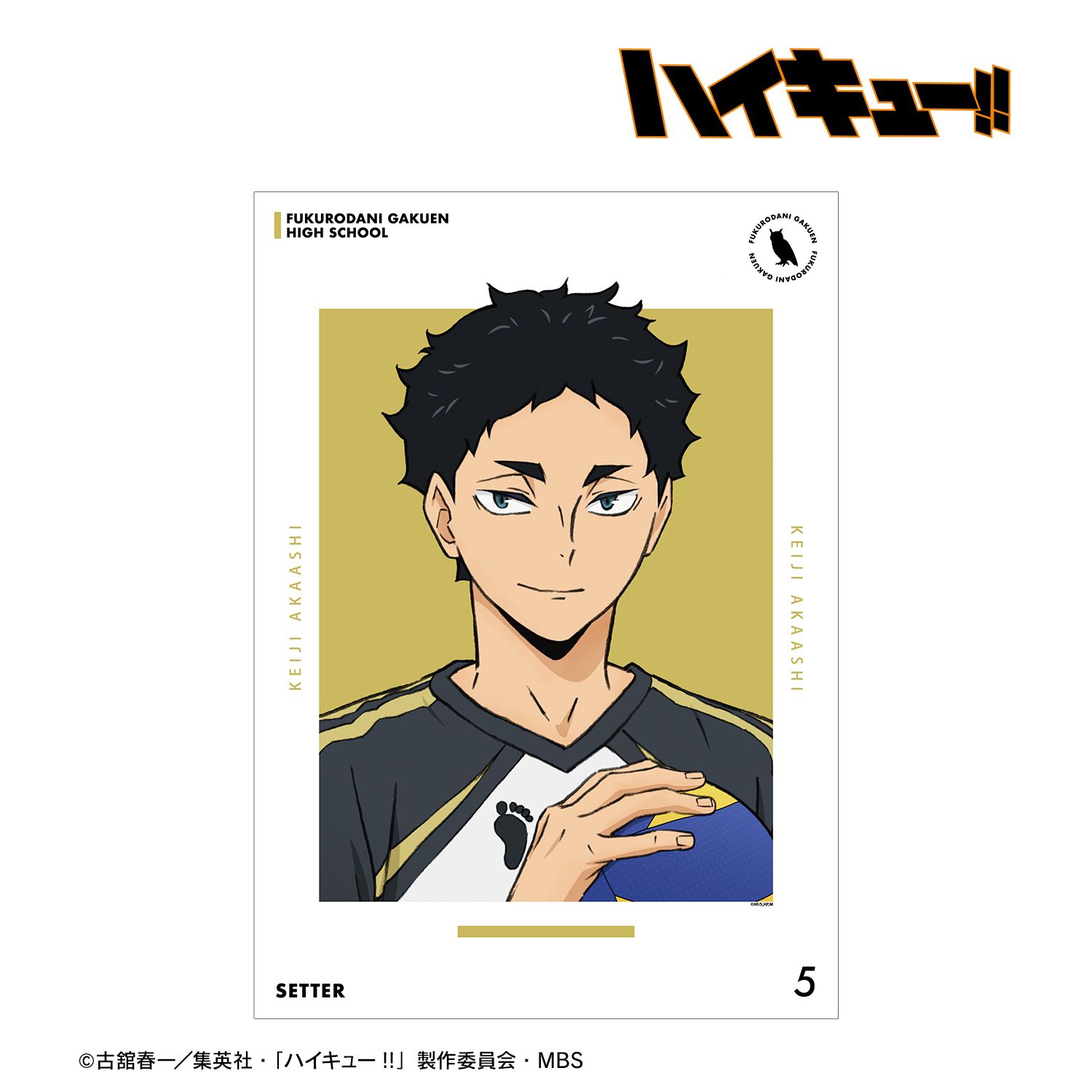 ハイキュー!! 赤葦京治 ユニフォームver. A3マット加工ポスター 画像 2 | AniSmile