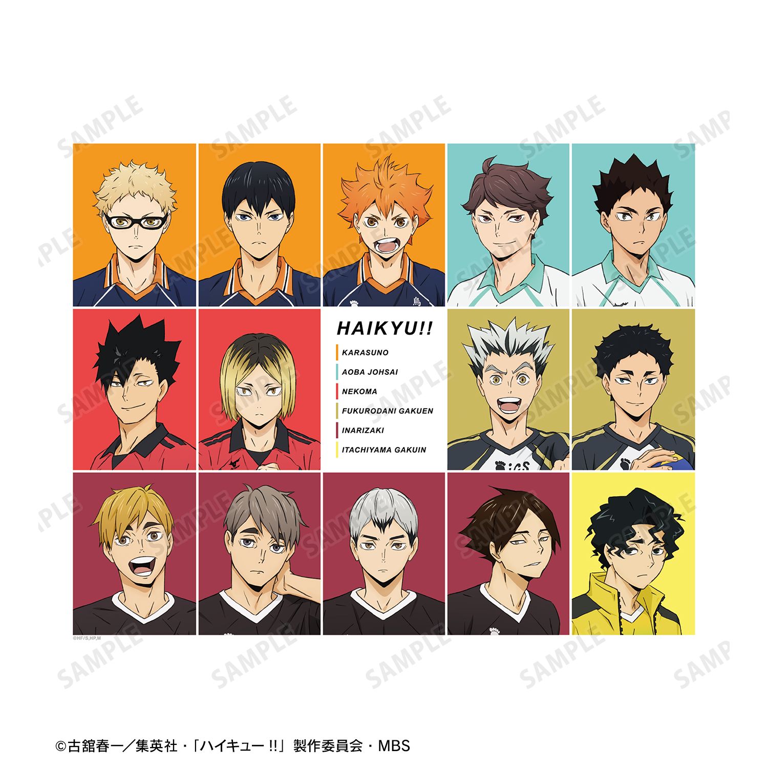 ハイキュー!! 集合 ユニフォームver. キャンバスボード 画像 3 | AniSmile