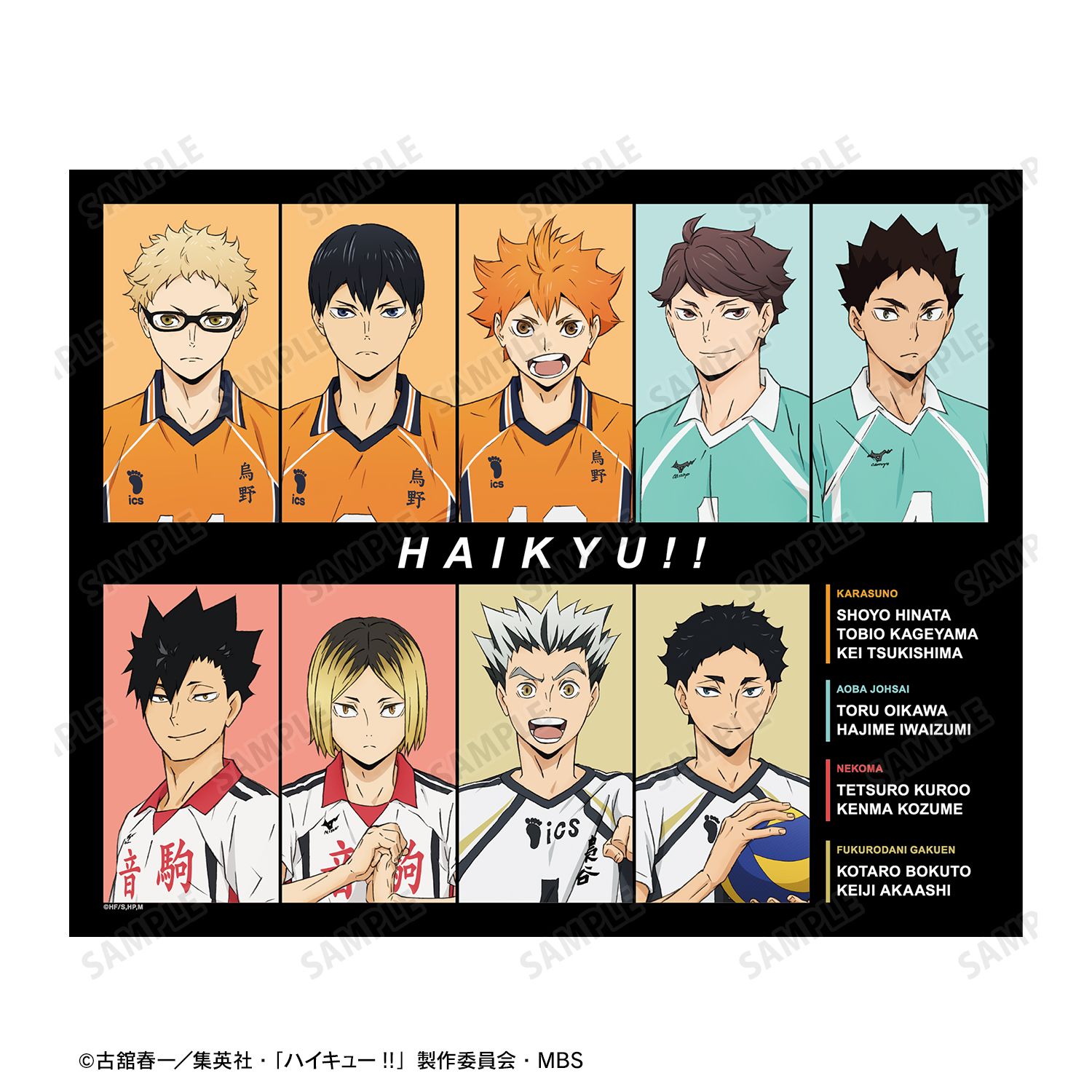 ハイキュー!! 集合 セカンドユニフォームver. キャンバスボード 画像 3 | AniSmile