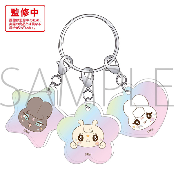 ウサギのつもりのカタツムリ 3連アクリルキーホルダー - AniSmile