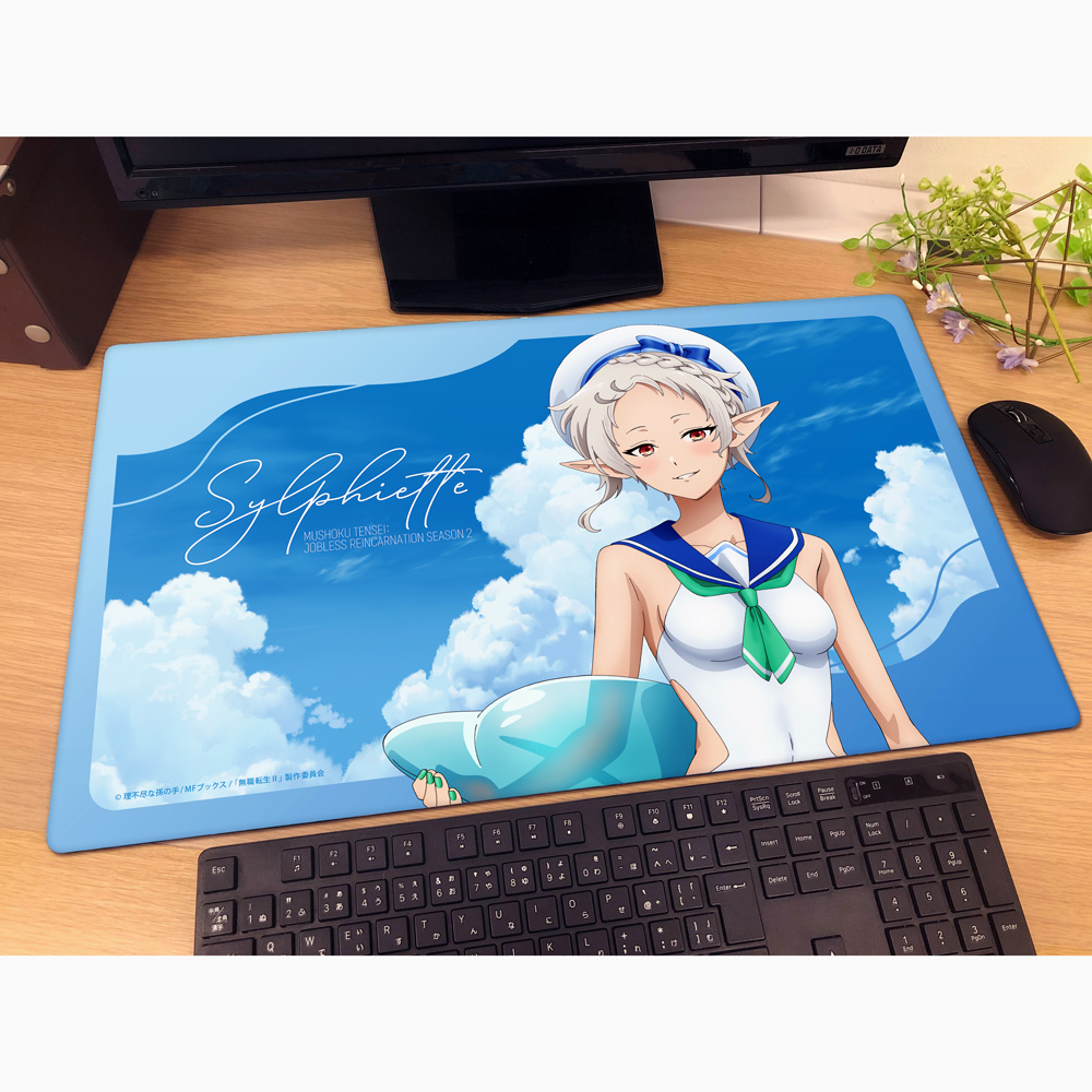 [無職転生Ⅱ ～異世界行ったら本気だす～]描き下ろしラバーマット(シルフィエット/マリンセーラー水着) Image 2 | AniSmile
