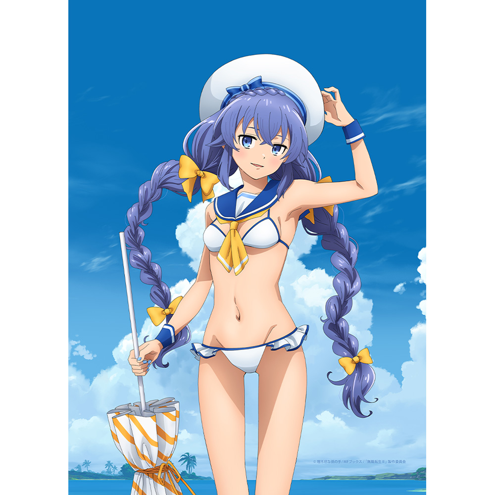 [無職転生Ⅱ ～異世界行ったら本気だす～]描き下ろしB2タペストリー(ロキシー/マリンセーラー水着)Wスエード 图片 2 | AniSmile