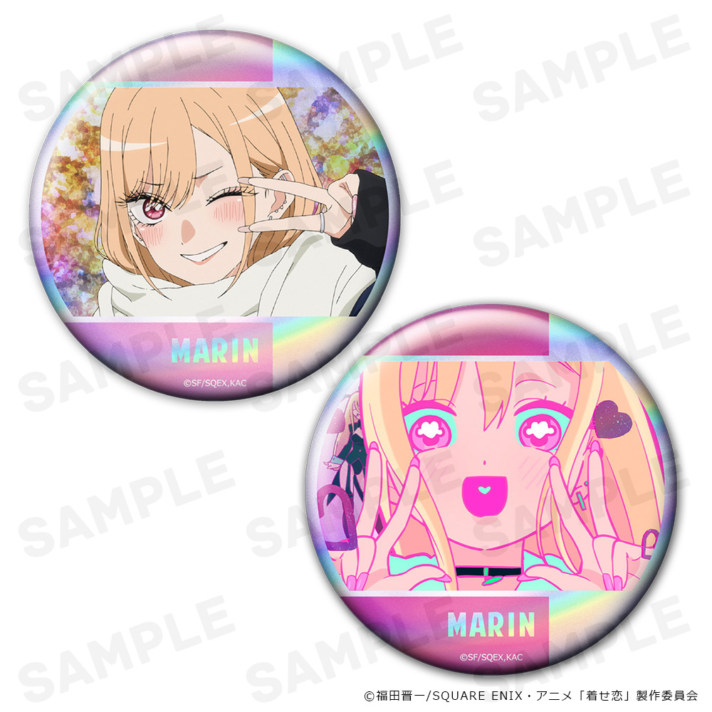 その着せ替え人形は恋をする Season2 ホログラム缶バッジ2個セット 喜多川海夢 vol.2 - official product image | AniSmile