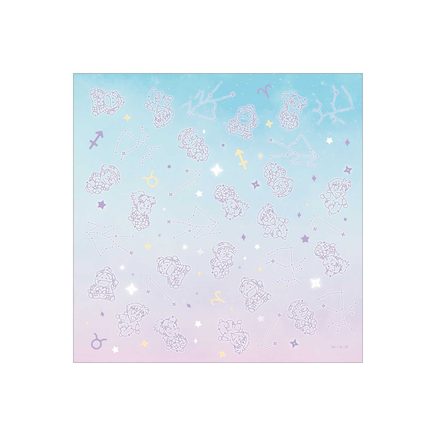 忍たま乱太郎 一年生集合 ar-Unity 星座柄 マイクロクロス - official product image | AniSmile