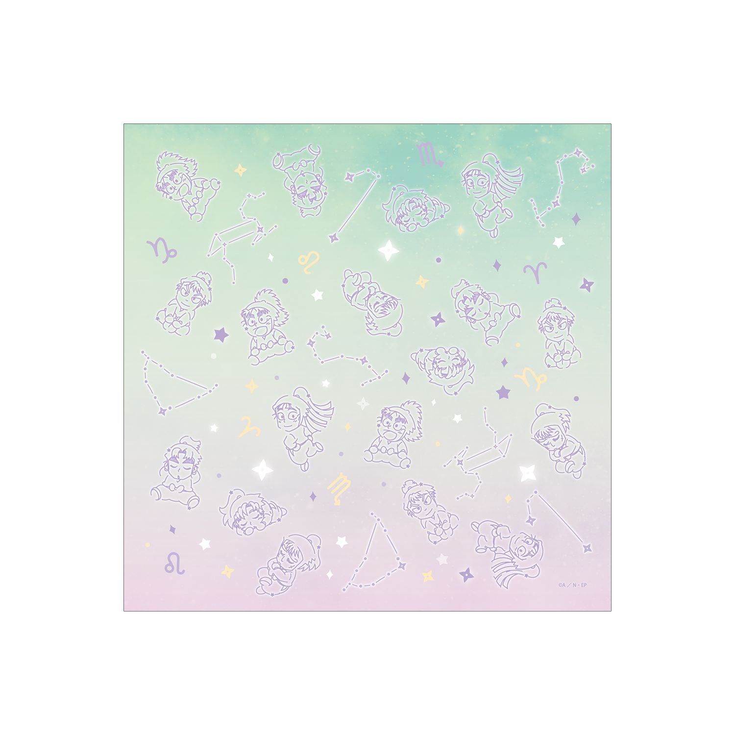 忍たま乱太郎 六年生集合 ar-Unity 星座柄 マイクロクロス - official product image | AniSmile