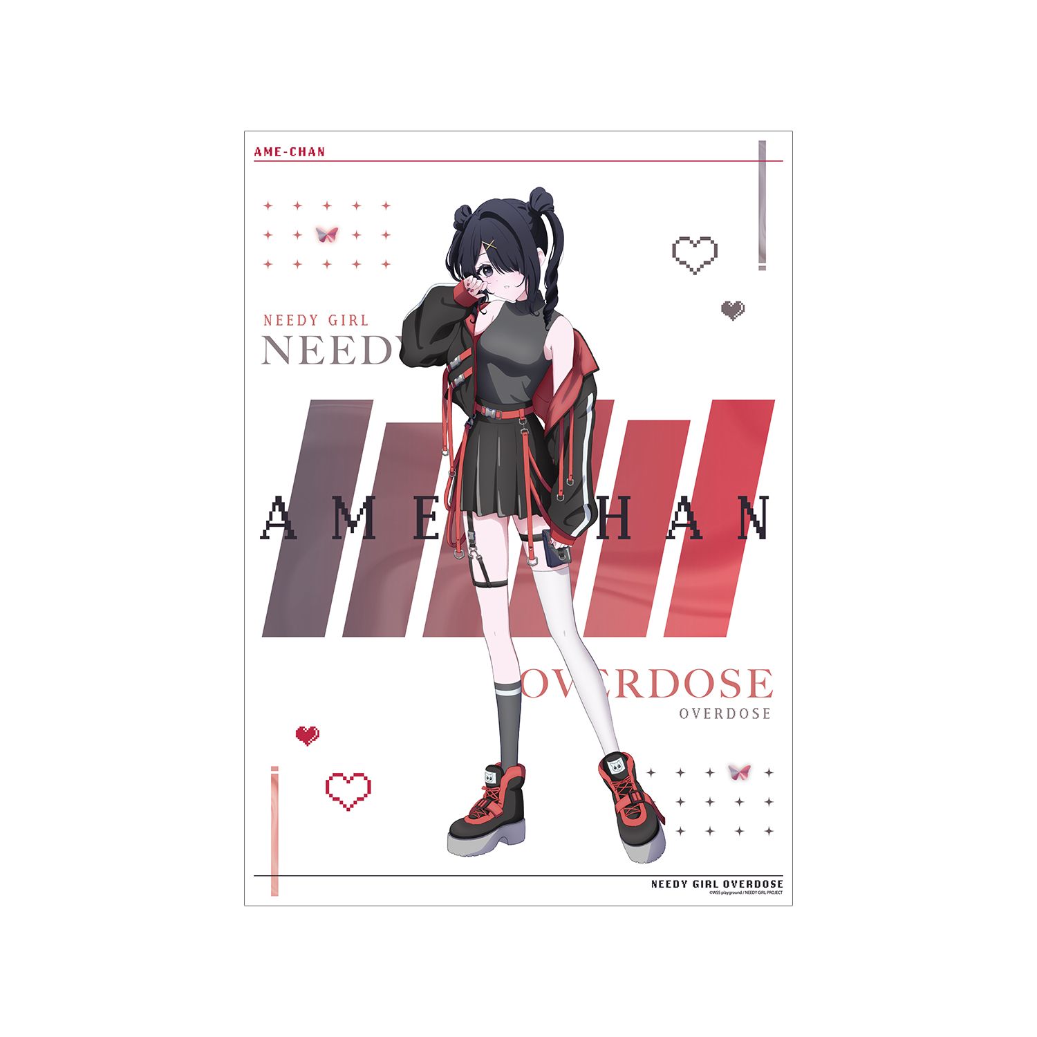 アニメ「NEEDY GIRL OVERDOSE」 描き下ろし あめちゃん タクティカルファッションver. A3マットポスター - AniSmile