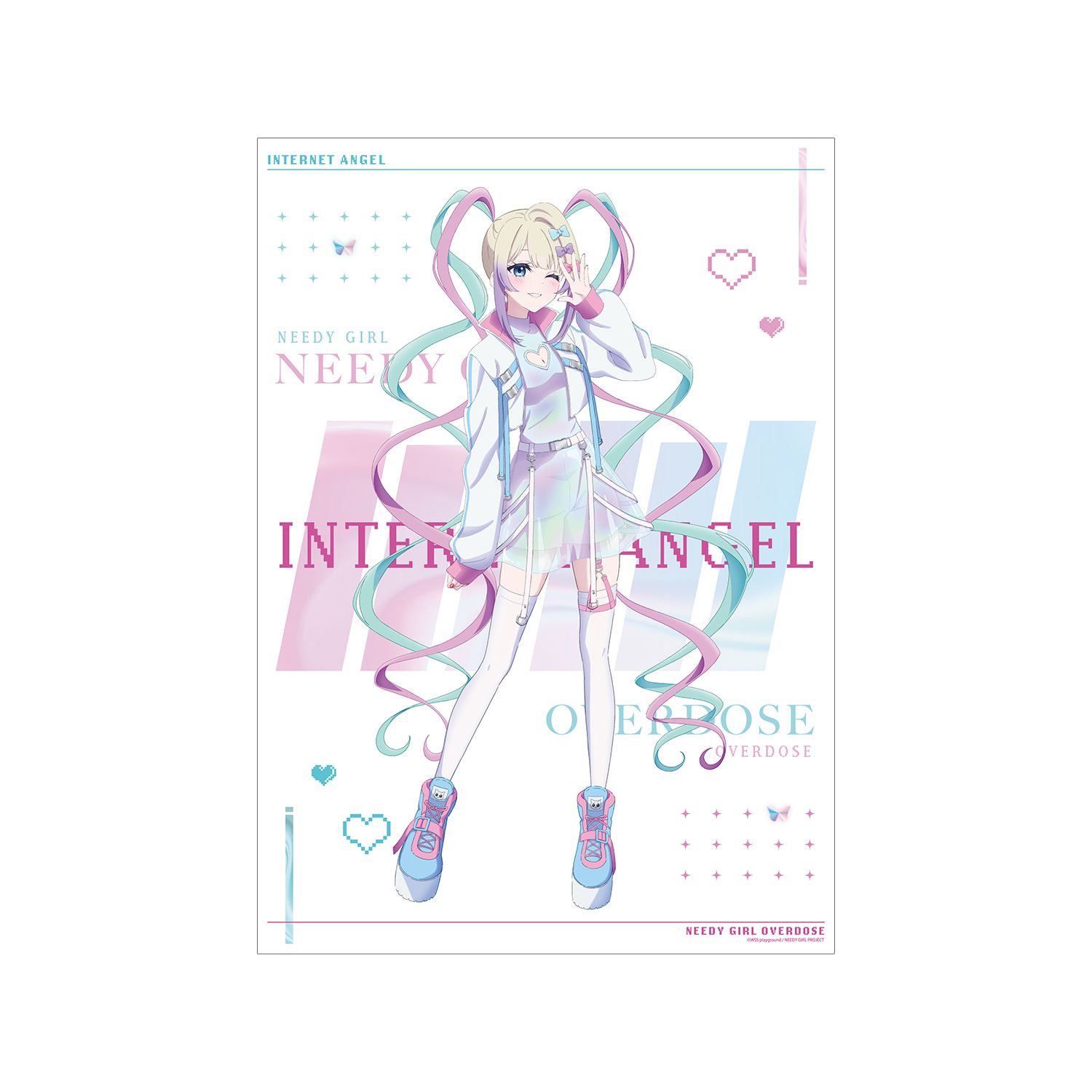 アニメ「NEEDY GIRL OVERDOSE」 描き下ろし 超てんちゃん タクティカルファッションver. A3マットポスター - AniSmile
