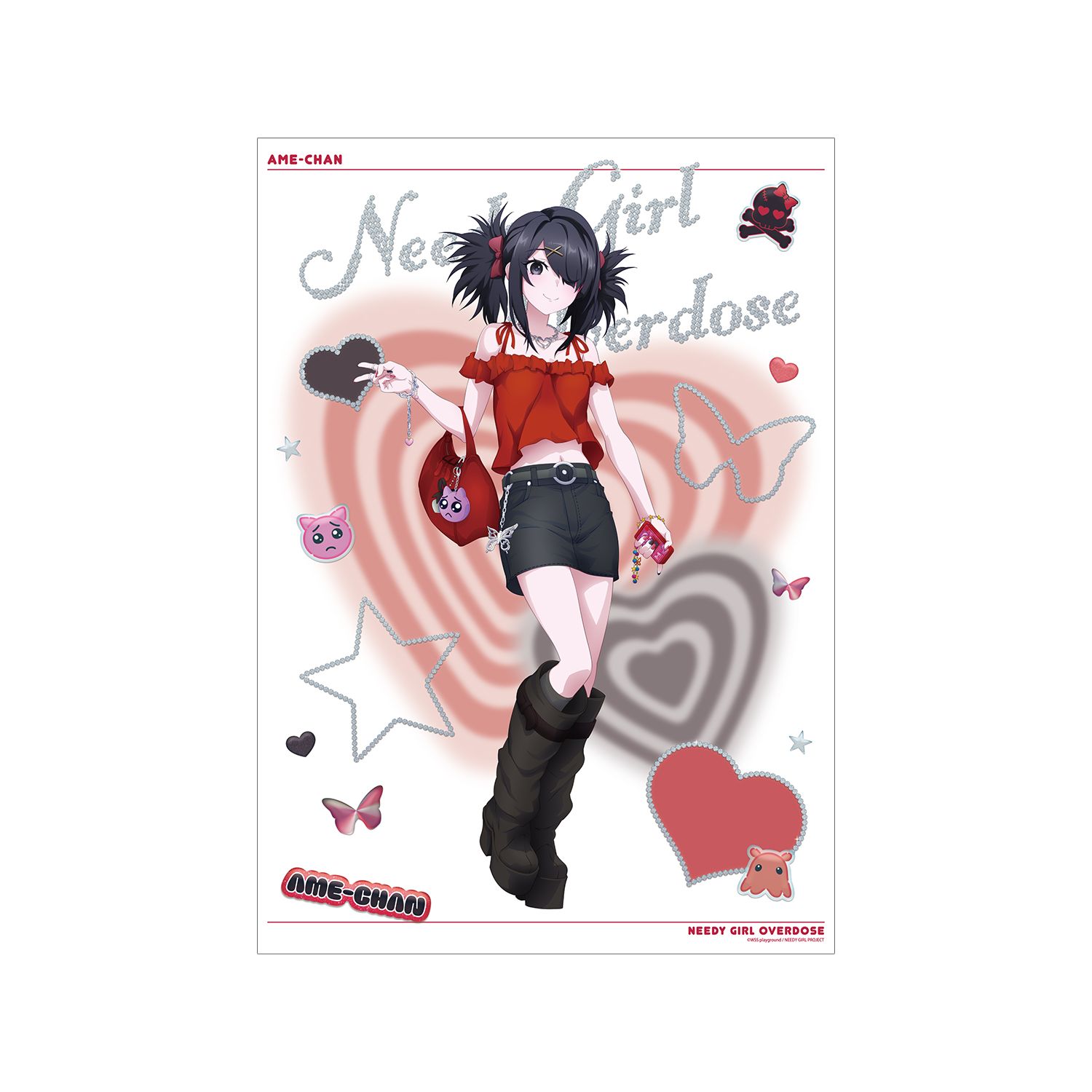 アニメ「NEEDY GIRL OVERDOSE」 描き下ろし あめちゃん Y2Kファッションver. A3マットポスター - AniSmile