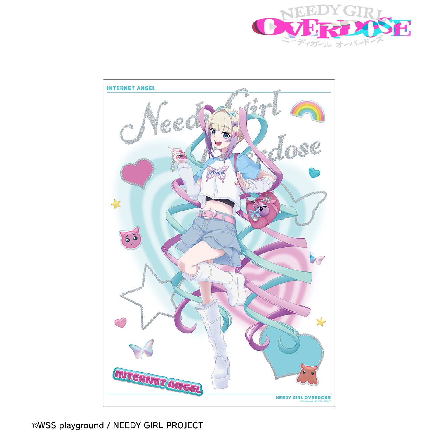 アニメ「NEEDY GIRL OVERDOSE」 描き下ろし 超てんちゃん Y2Kファッションver. A3マットポスター Image 2 | AniSmile