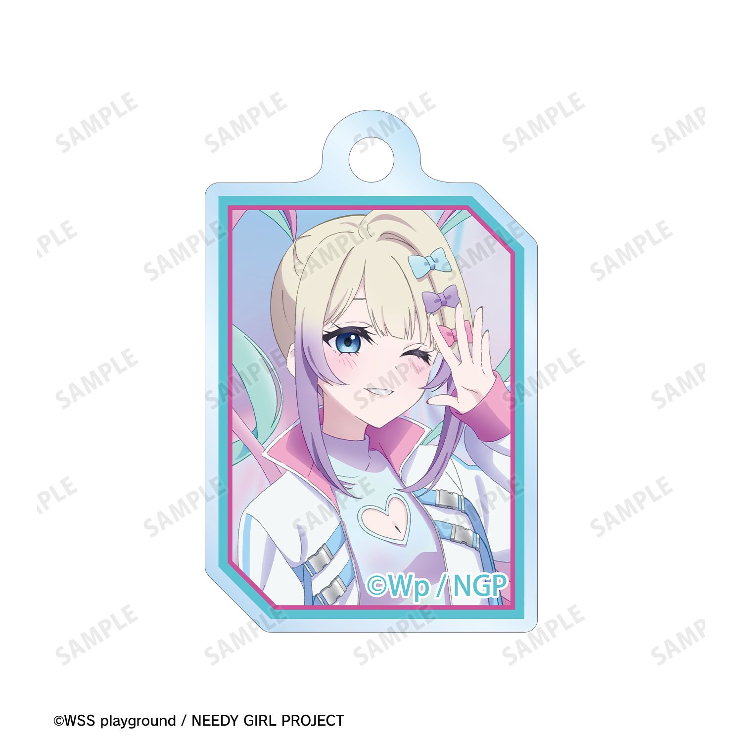 アニメ「NEEDY GIRL OVERDOSE」 描き下ろし 超てんちゃん タクティカルファッションver. 2連ワイヤーアクリルキーホルダー Image 3 | AniSmile
