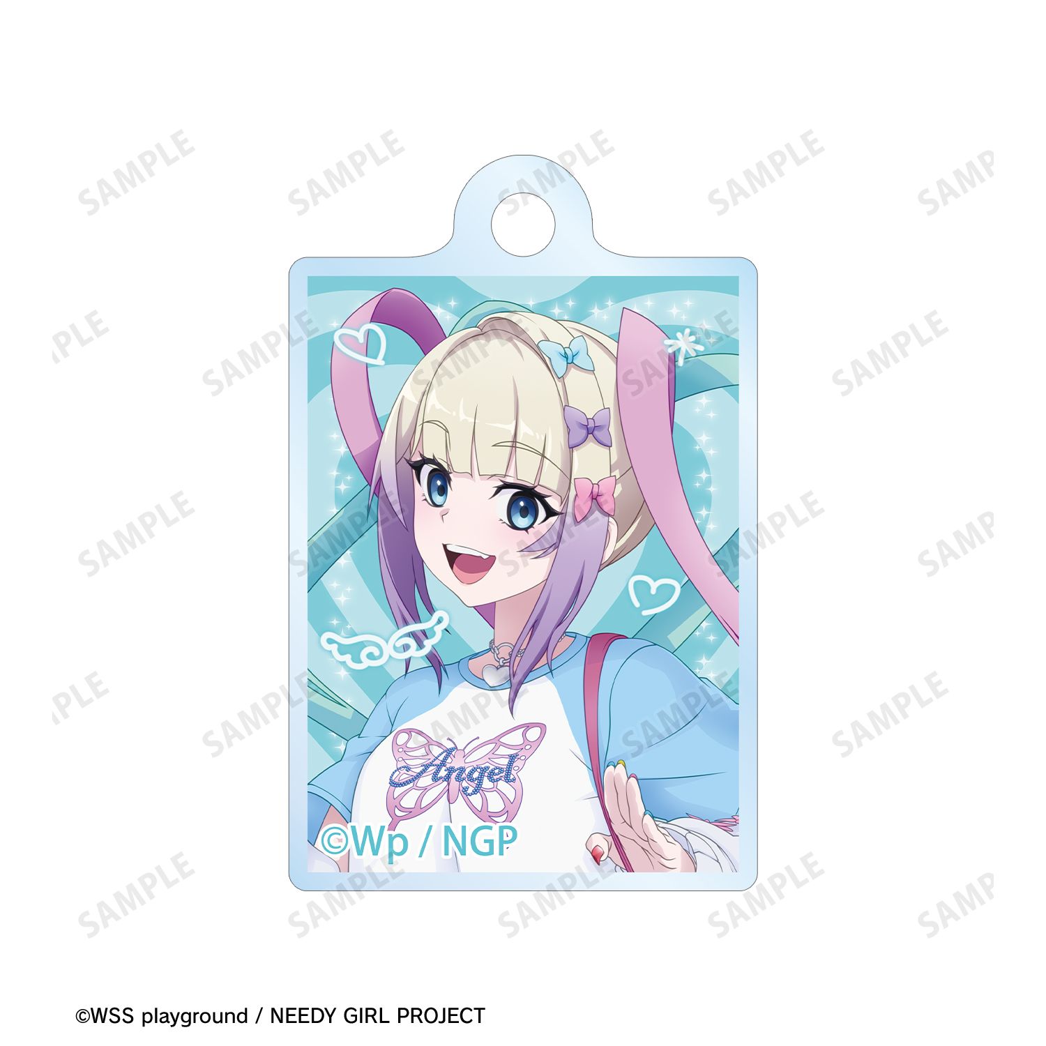 アニメ「NEEDY GIRL OVERDOSE」 描き下ろし 超てんちゃん Y2Kファッションver. 2連ワイヤーアクリルキーホルダー Image 3 | AniSmile