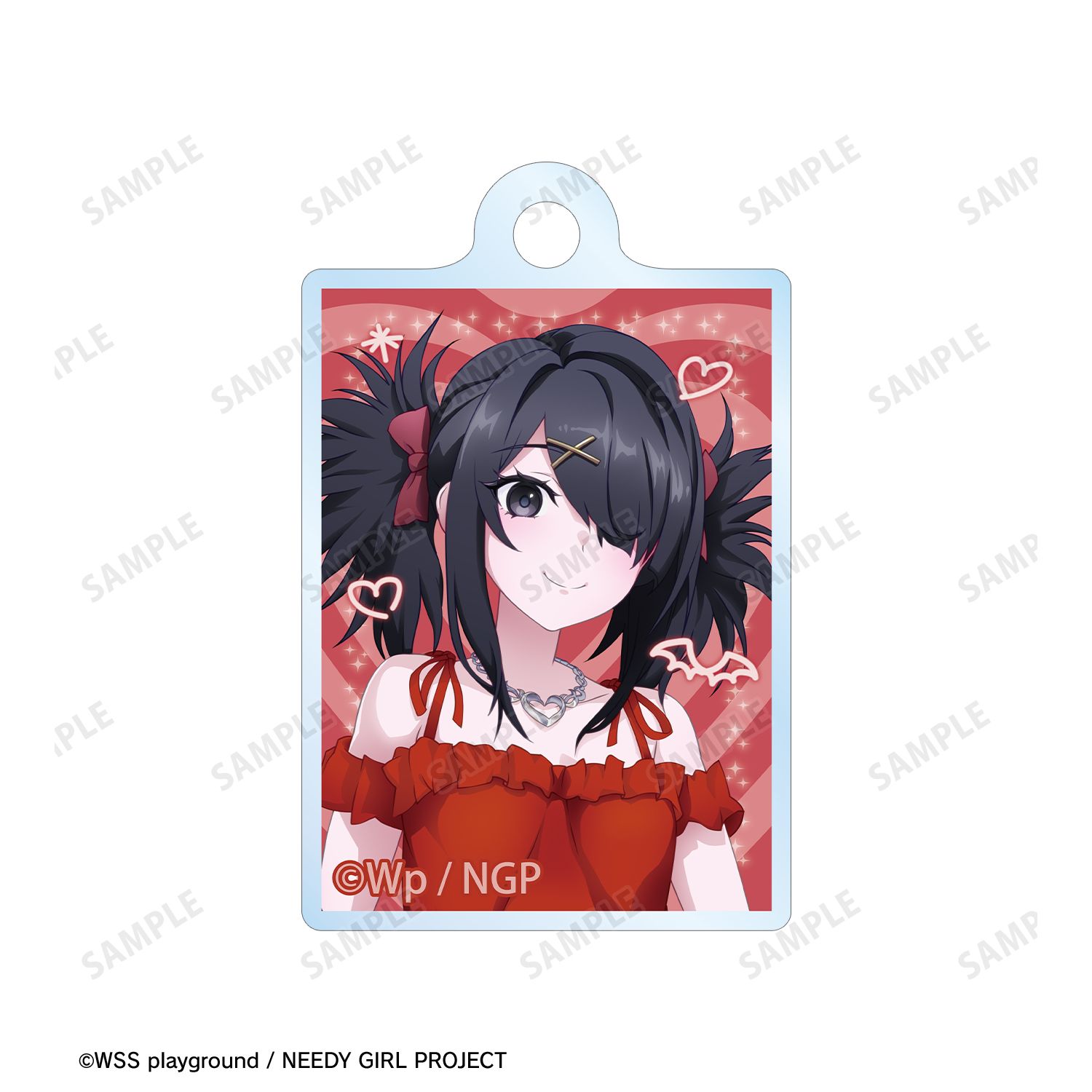 アニメ「NEEDY GIRL OVERDOSE」 描き下ろし あめちゃん Y2Kファッションver. 2連ワイヤーアクリルキーホルダー Image 4 | AniSmile