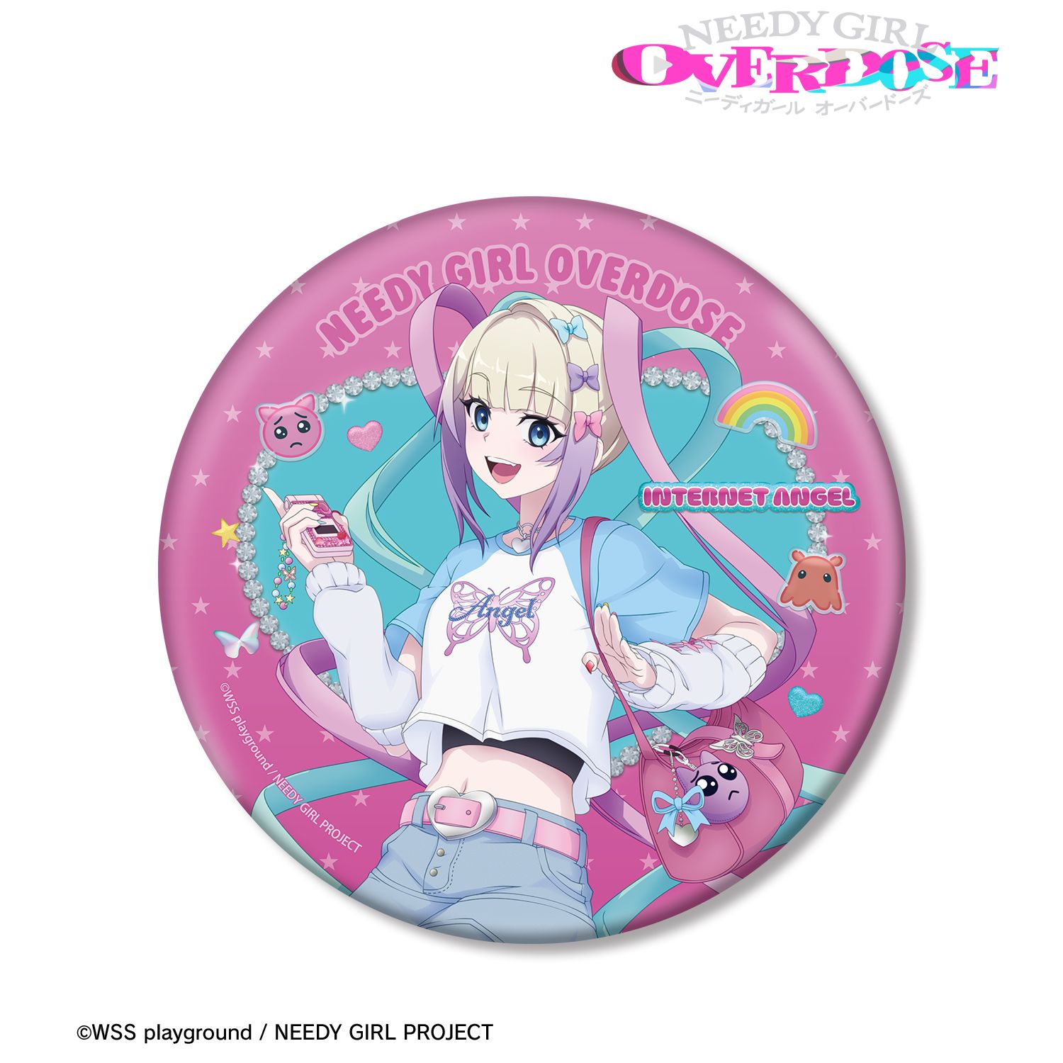 アニメ「NEEDY GIRL OVERDOSE」 描き下ろし 超てんちゃん Y2Kファッションver. BIG缶バッジ Image 3 | AniSmile