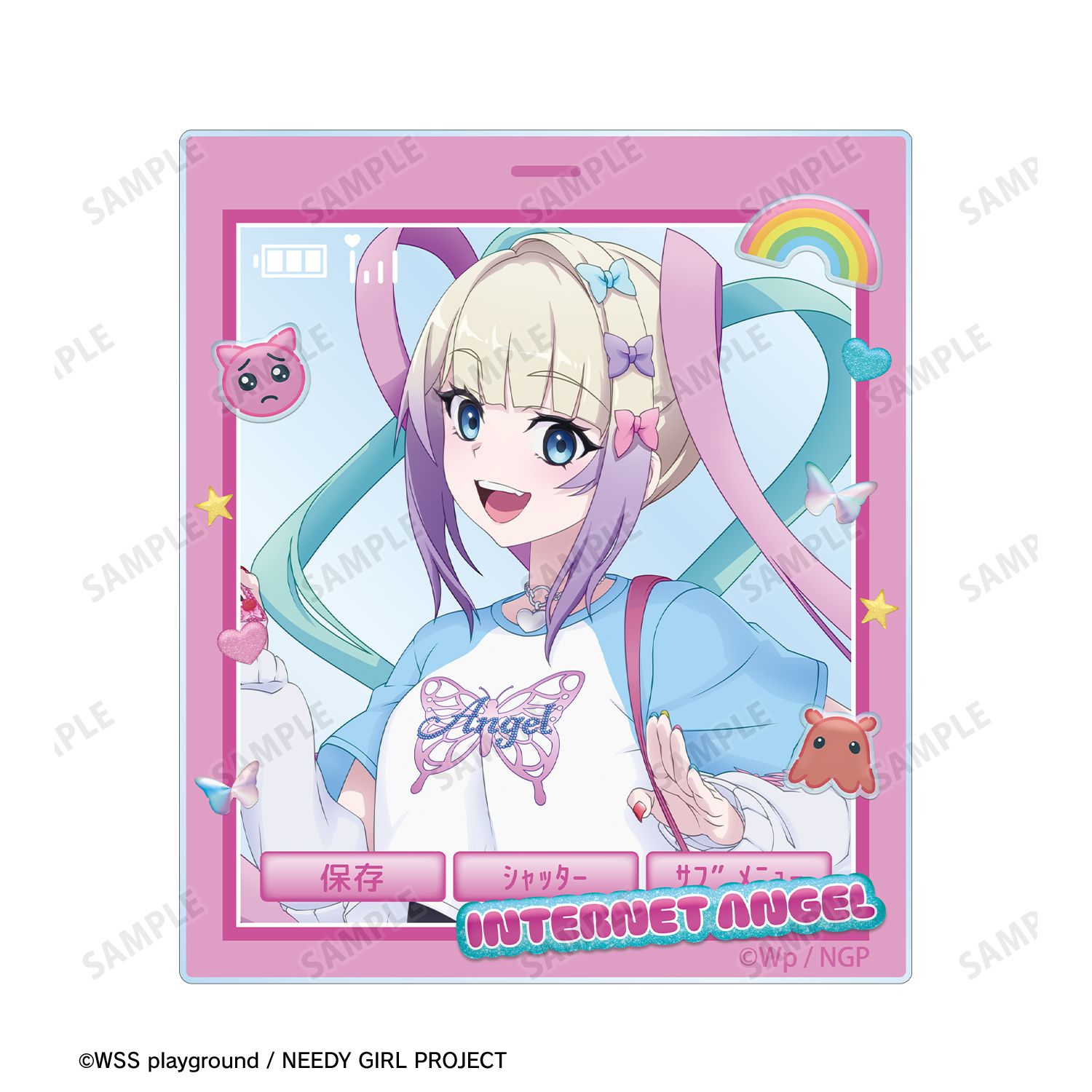 アニメ「NEEDY GIRL OVERDOSE」 描き下ろし 超てんちゃん&あめちゃん Y2Kファッションver. アクリルカード2枚セット 图片 3 | AniSmile