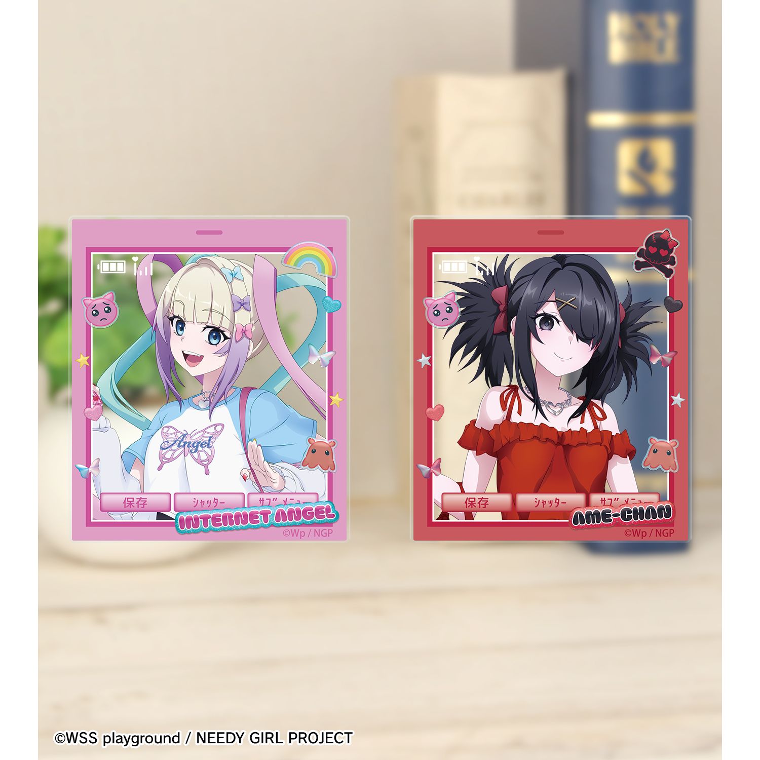 アニメ「NEEDY GIRL OVERDOSE」 描き下ろし 超てんちゃん&あめちゃん Y2Kファッションver. アクリルカード2枚セット 图片 5 | AniSmile