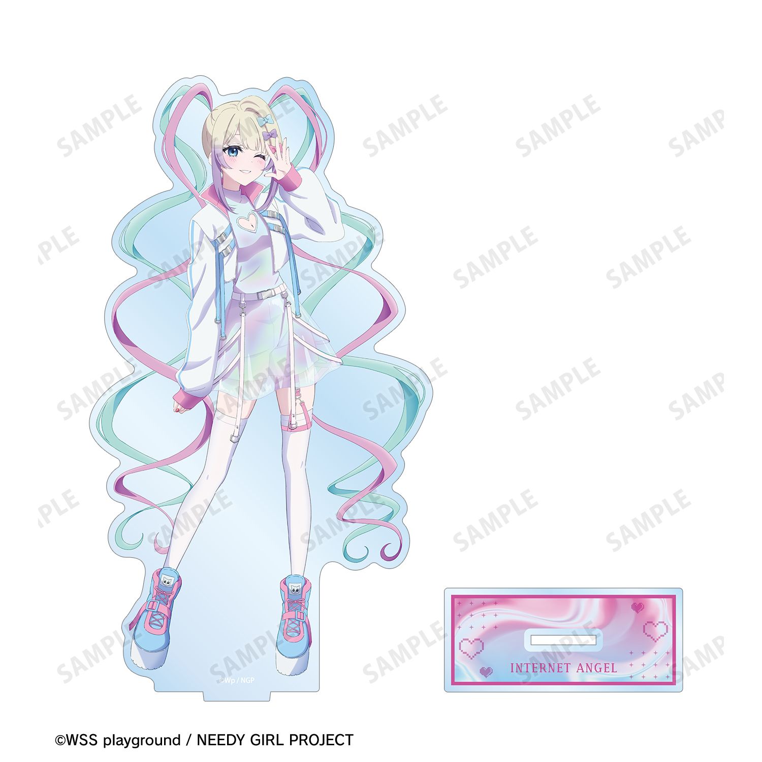 アニメ「NEEDY GIRL OVERDOSE」 描き下ろし 超てんちゃん タクティカルファッションver. BIGアクリルスタンド Image 3 | AniSmile