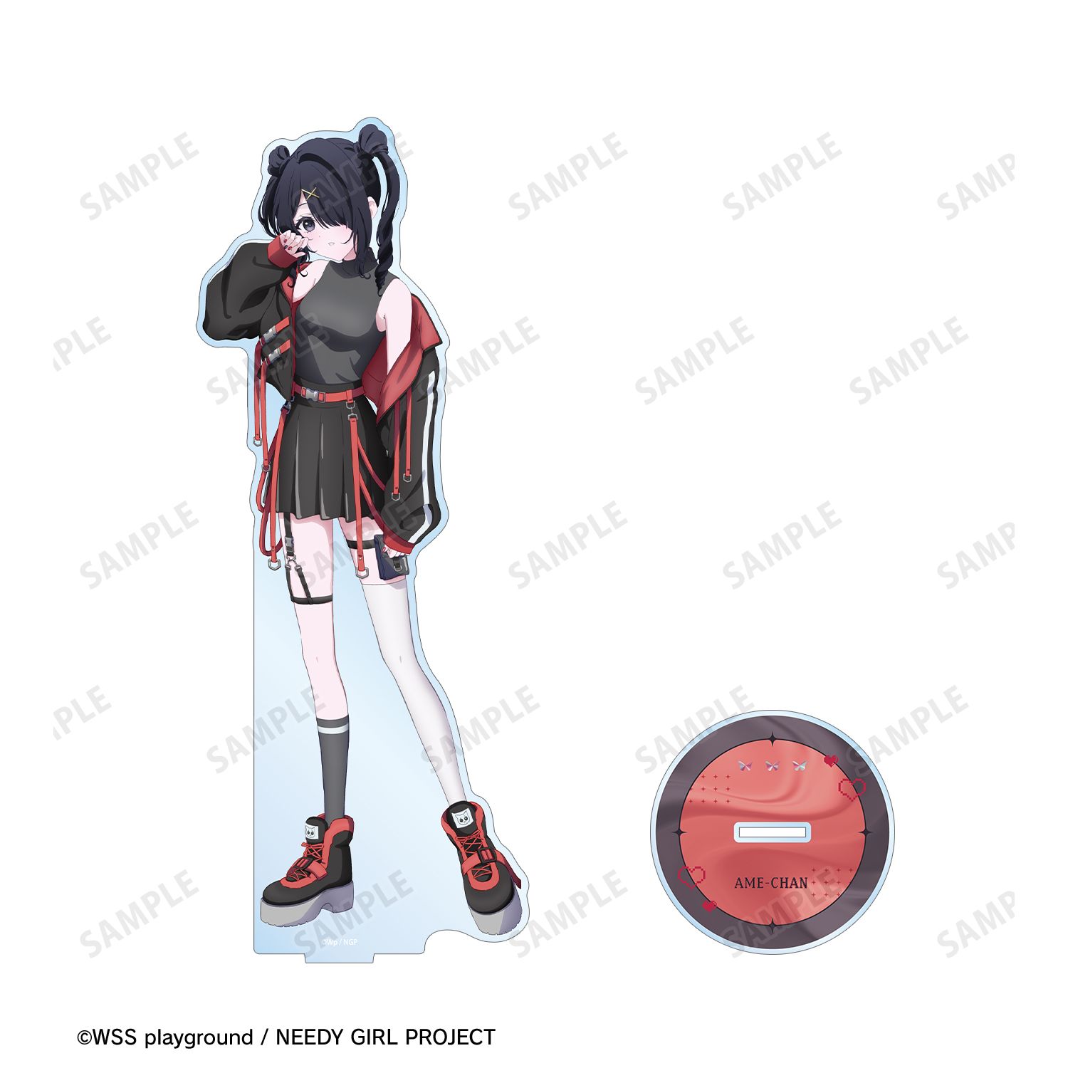 アニメ「NEEDY GIRL OVERDOSE」 描き下ろし あめちゃん タクティカルファッションver. 特大アクリルスタンド Image 3 | AniSmile