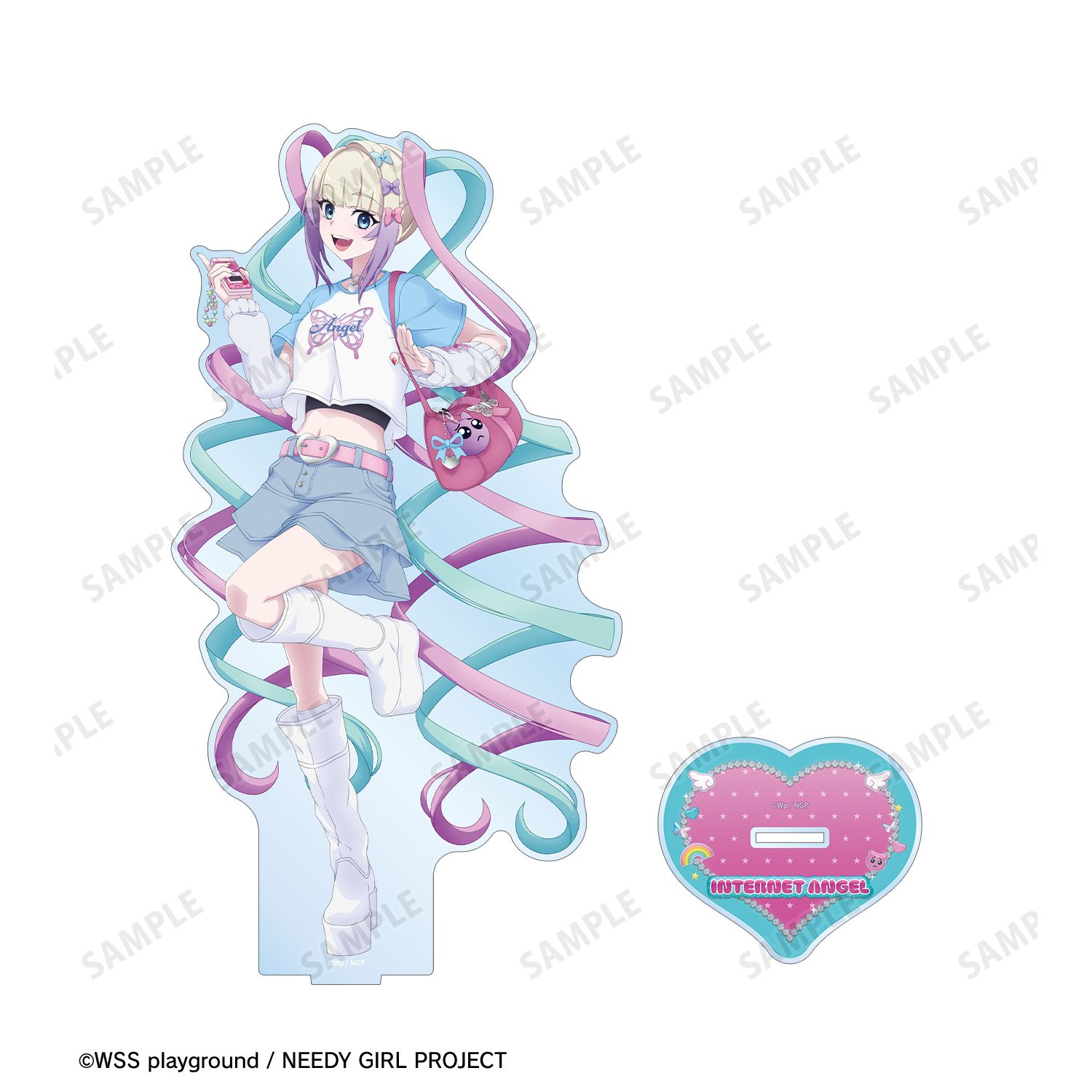 アニメ「NEEDY GIRL OVERDOSE」 描き下ろし 超てんちゃん Y2Kファッションver. 特大アクリルスタンド Image 3 | AniSmile