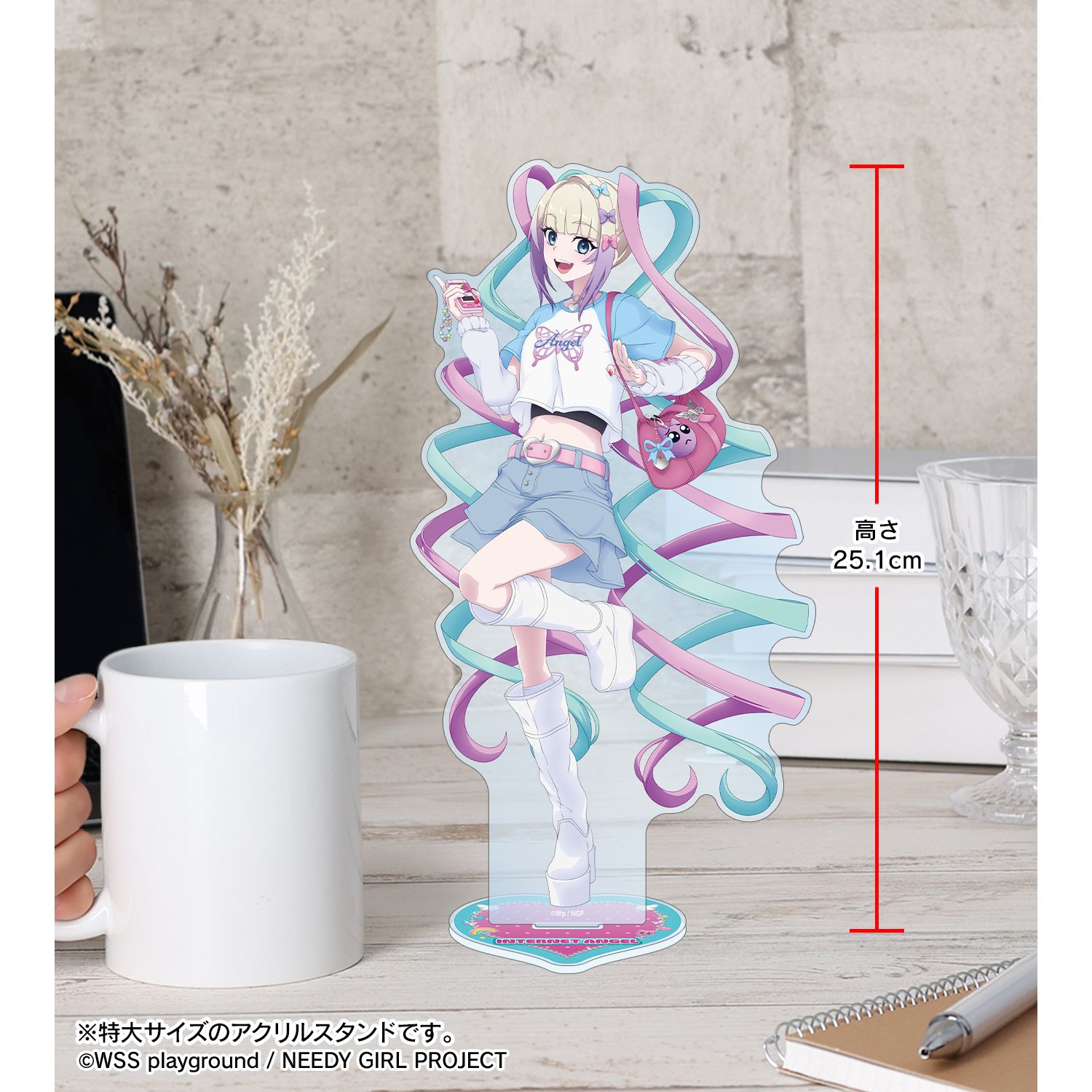 アニメ「NEEDY GIRL OVERDOSE」 描き下ろし 超てんちゃん Y2Kファッションver. 特大アクリルスタンド Image 5 | AniSmile