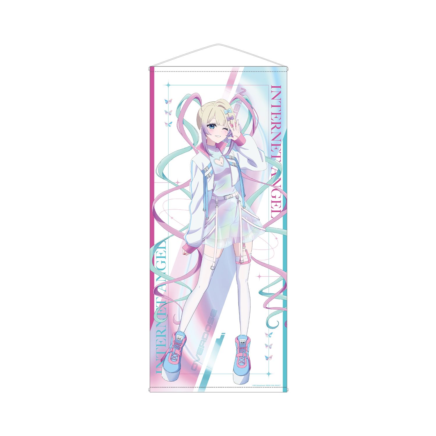 アニメ「NEEDY GIRL OVERDOSE」 描き下ろし 超てんちゃん タクティカルファッションver. 等身大タペストリー - AniSmile
