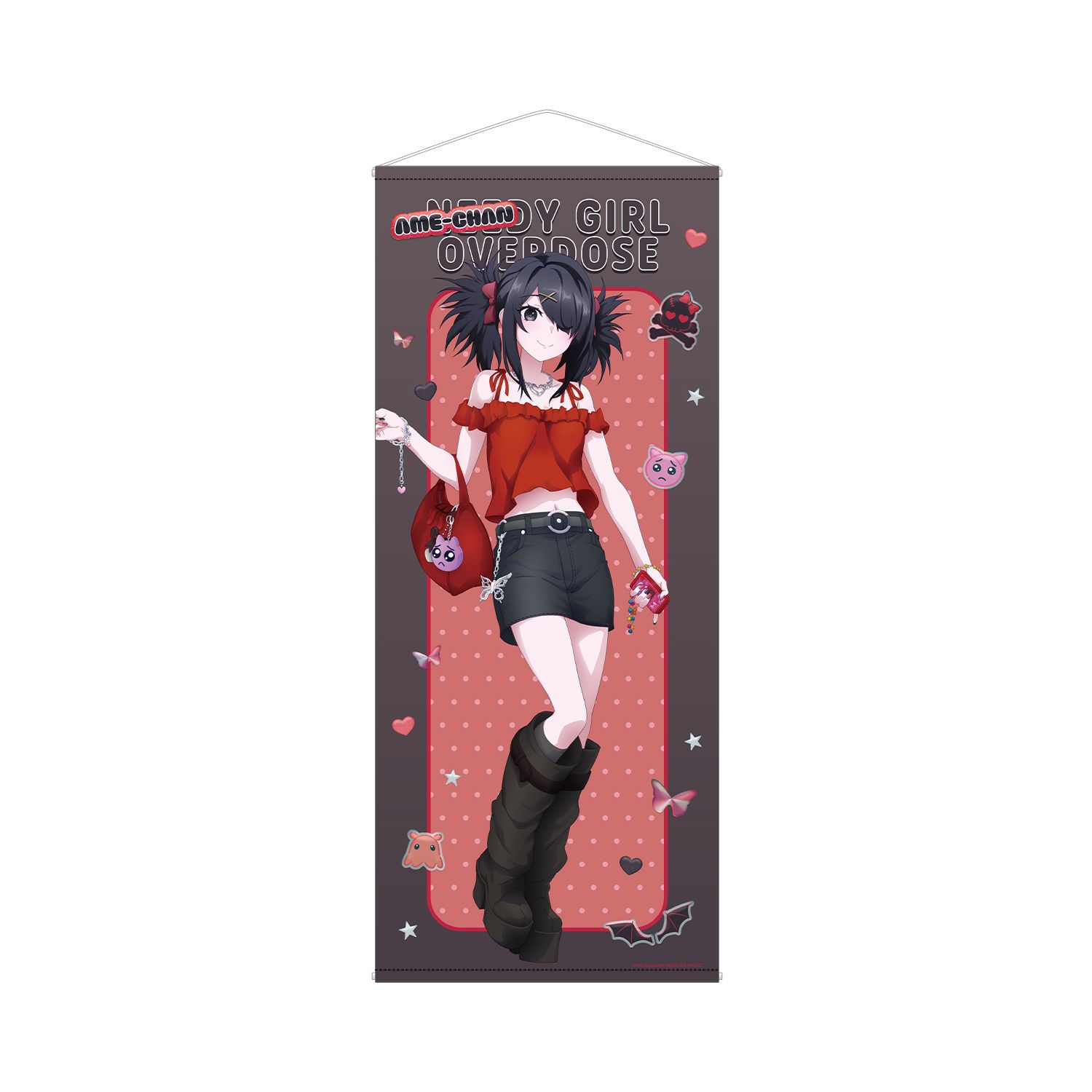 アニメ「NEEDY GIRL OVERDOSE」 描き下ろし あめちゃん Y2Kファッションver. 等身大タペストリー Image 2 | AniSmile