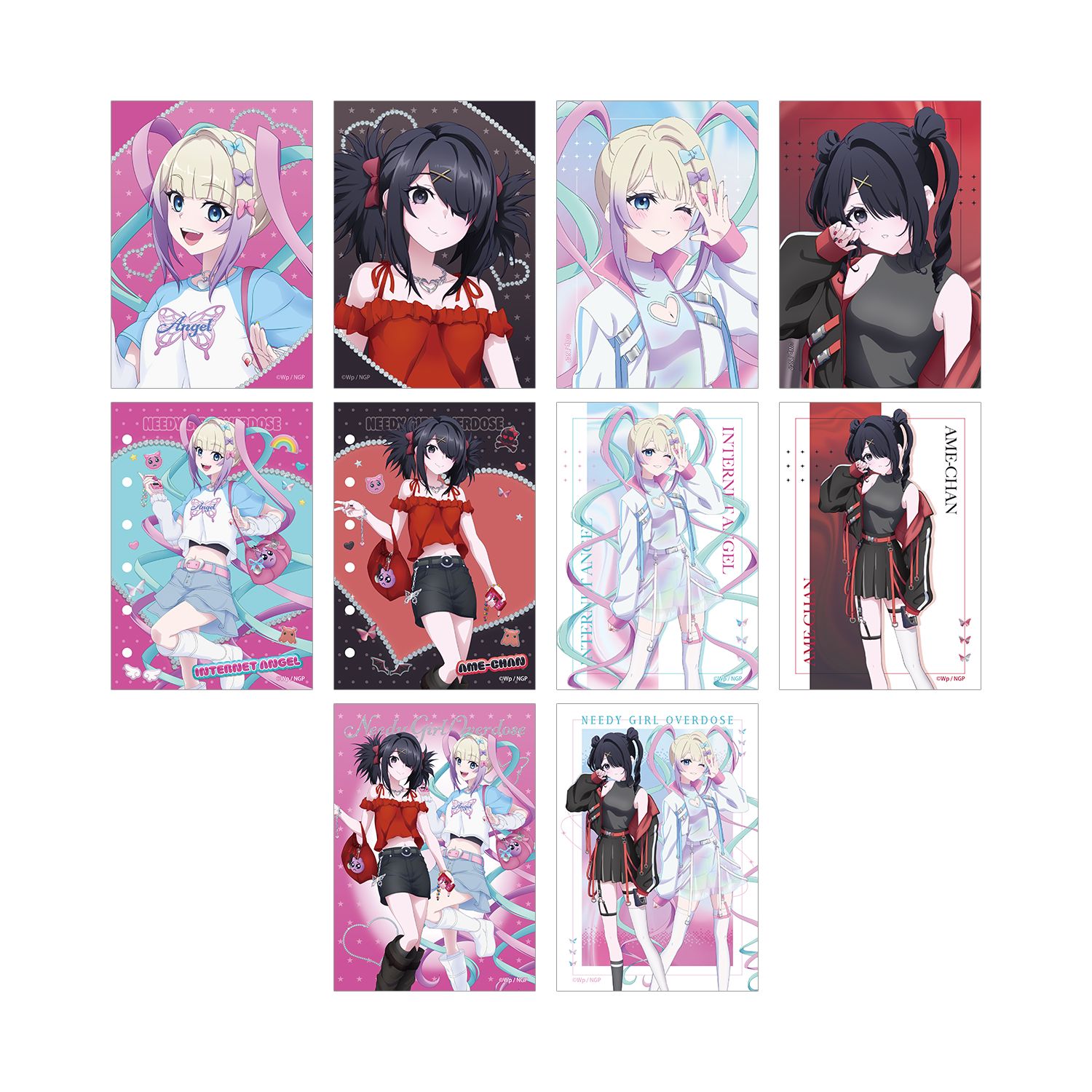 アニメ「NEEDY GIRL OVERDOSE」 描き下ろし Y2K&タクティカルファッションver. トレーディングブロマイド(単位/単品) - AniSmile