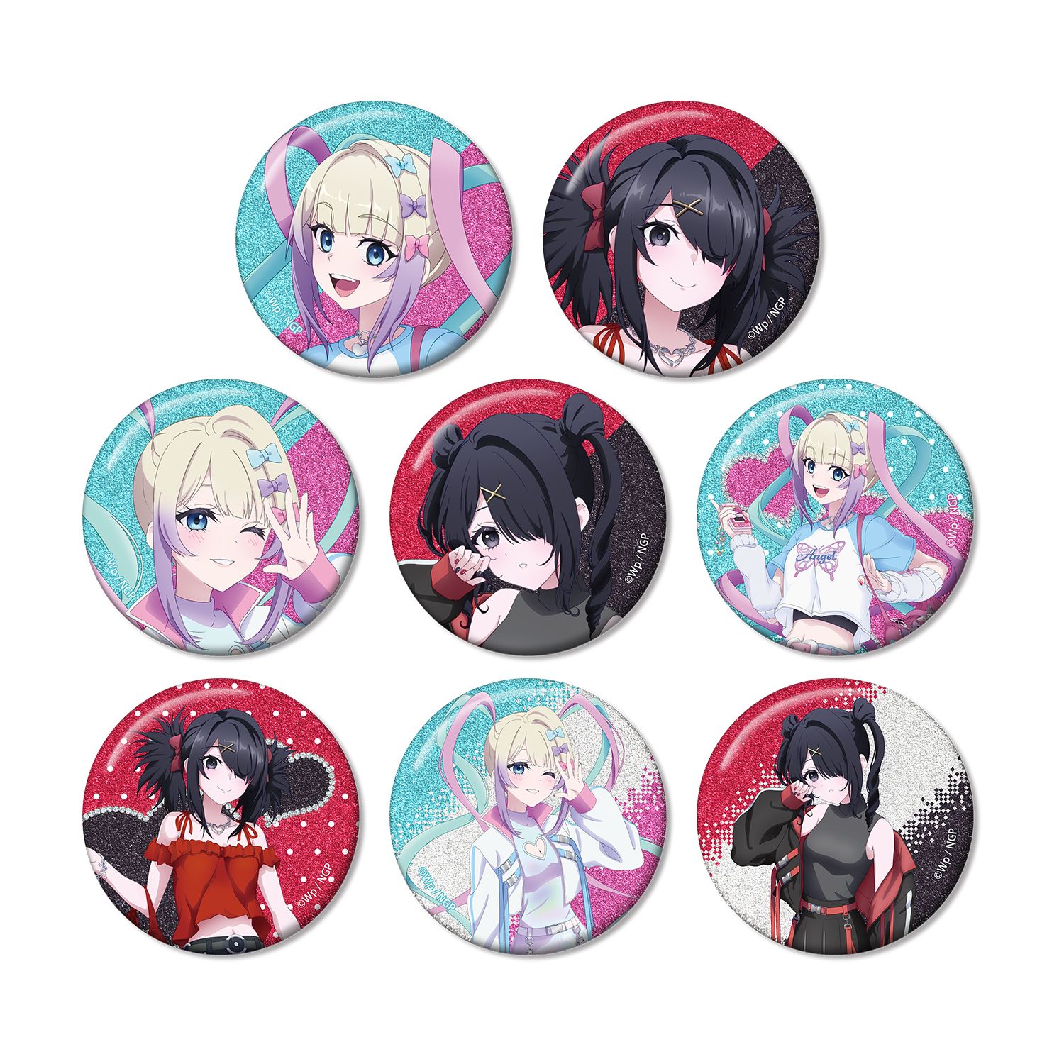 アニメ「NEEDY GIRL OVERDOSE」 描き下ろし Y2K&タクティカルファッションver. トレーディンググリッター缶バッジ(単位/単品) - AniSmile