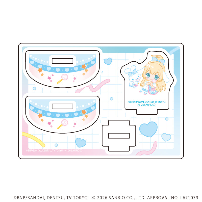 ゆらゆらアクリルスタンド「アイカツスターズ!×サンリオキャラクターズ」07/白鳥ひめ×シナモロール(コラボイラスト(ミニキャラ)) - AniSmile