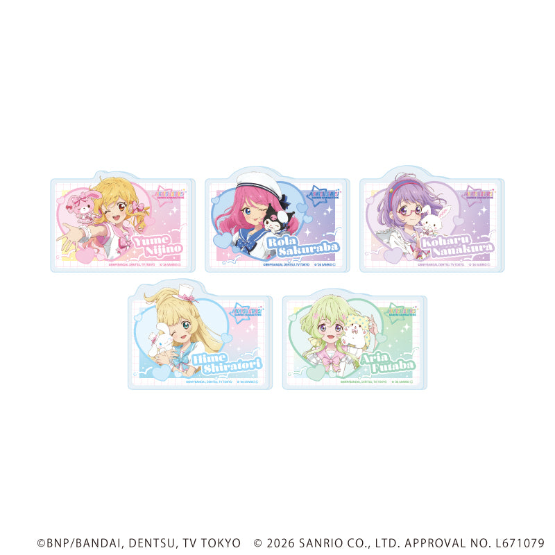 アクリルプレートバッジ「アイカツスターズ!×サンリオキャラクターズ」01/トレーディング(全5種)(コラボイラスト(等身)) - AniSmile