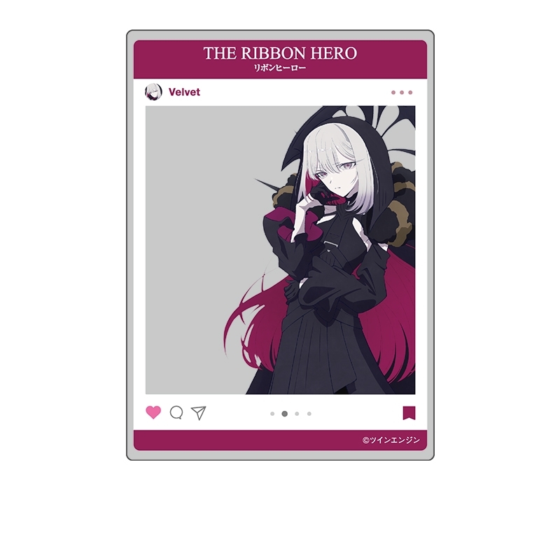 『THE RIBBON HERO リボンヒーロー』 SNS風クリアカード ベルベット - AniSmile