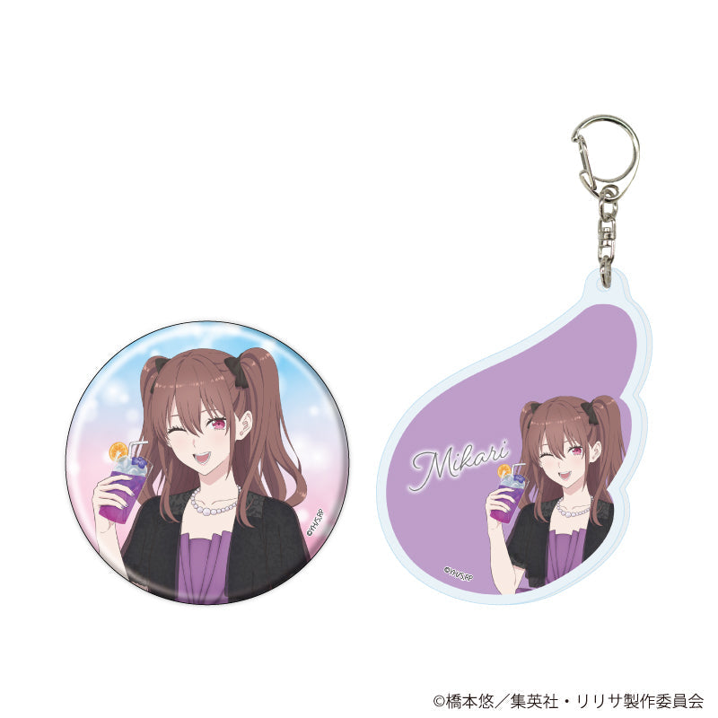 アクリルキーホルダー&缶バッジセット「2.5次元の誘惑」02/橘 美花莉 ドレスver.(描き下ろしイラスト) - 公式商品画像 | AniSmile