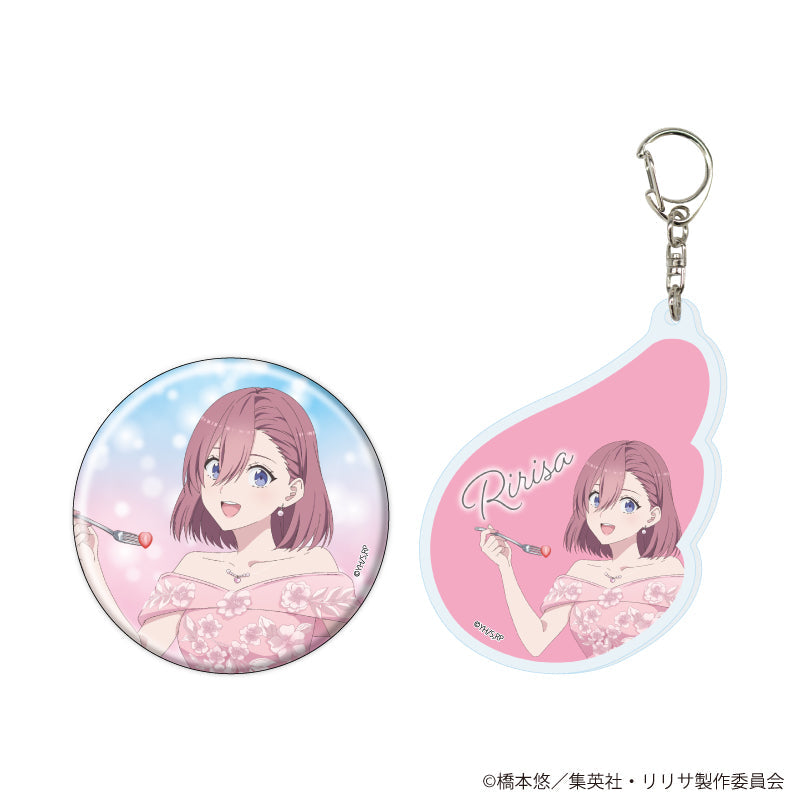 アクリルキーホルダー&缶バッジセット「2.5次元の誘惑」01/天乃 リリサ ドレスver.(描き下ろしイラスト) - 公式商品画像 | AniSmile
