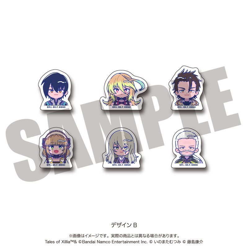 「テイルズ オブ エクシリア」 にゅ〜とろ フレークシール B - official product image | AniSmile