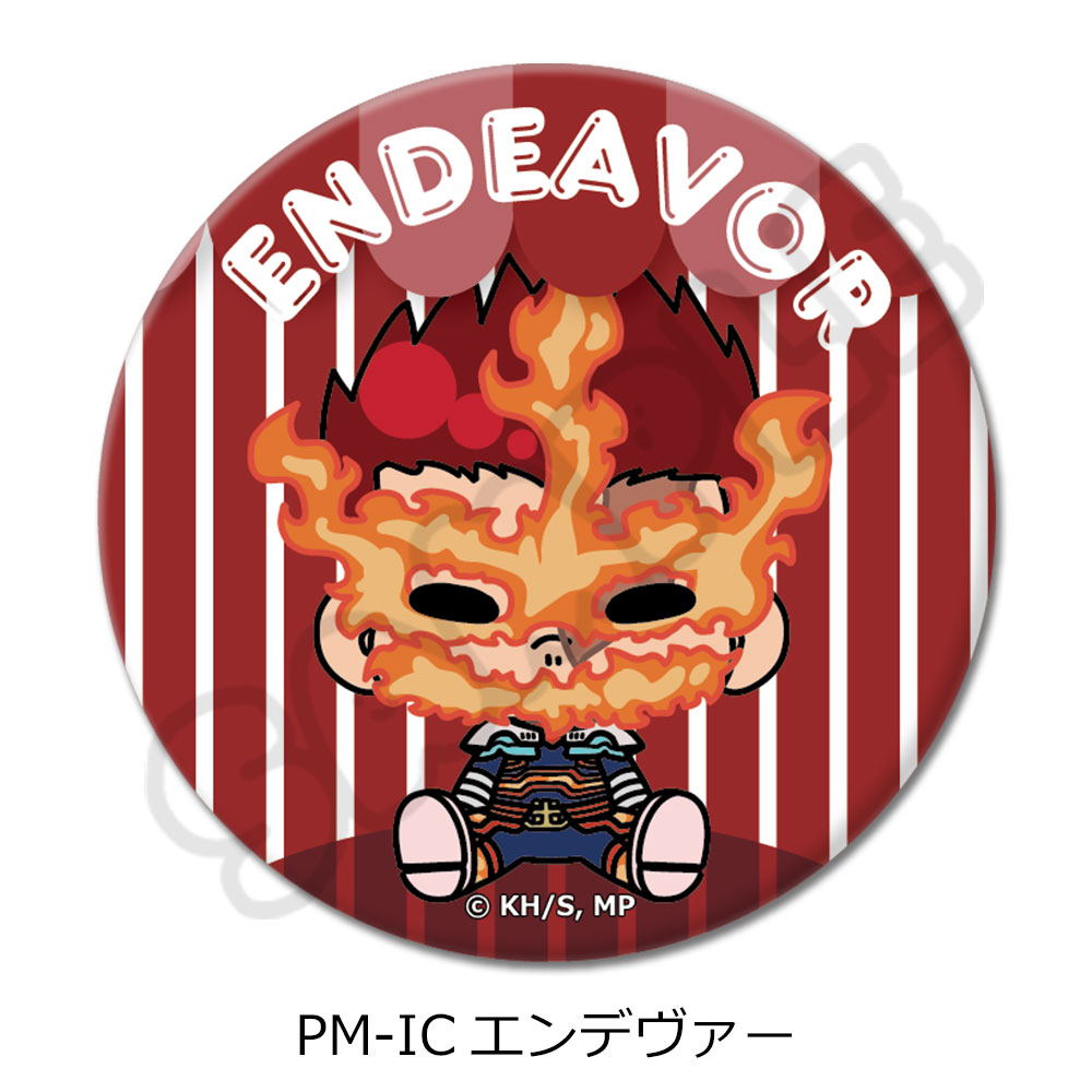 アニメ『僕のヒーローアカデミア』POTEmocho 第6弾 丸形缶バッジ(57mm) PM-IC(エンデヴァー) - AniSmile