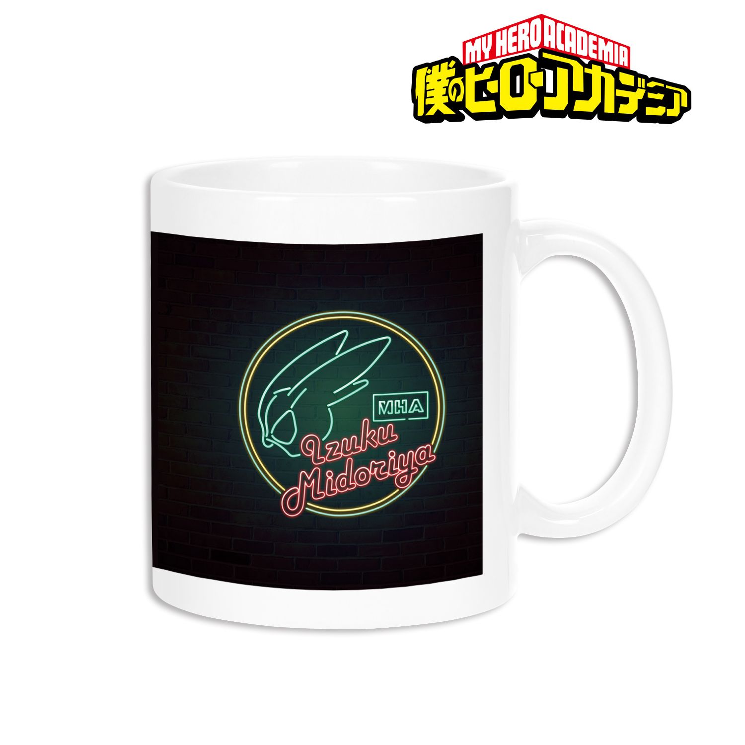 アニメ『僕のヒーローアカデミア』 緑谷出久 Ani-Neon マグカップ Image 2 | AniSmile