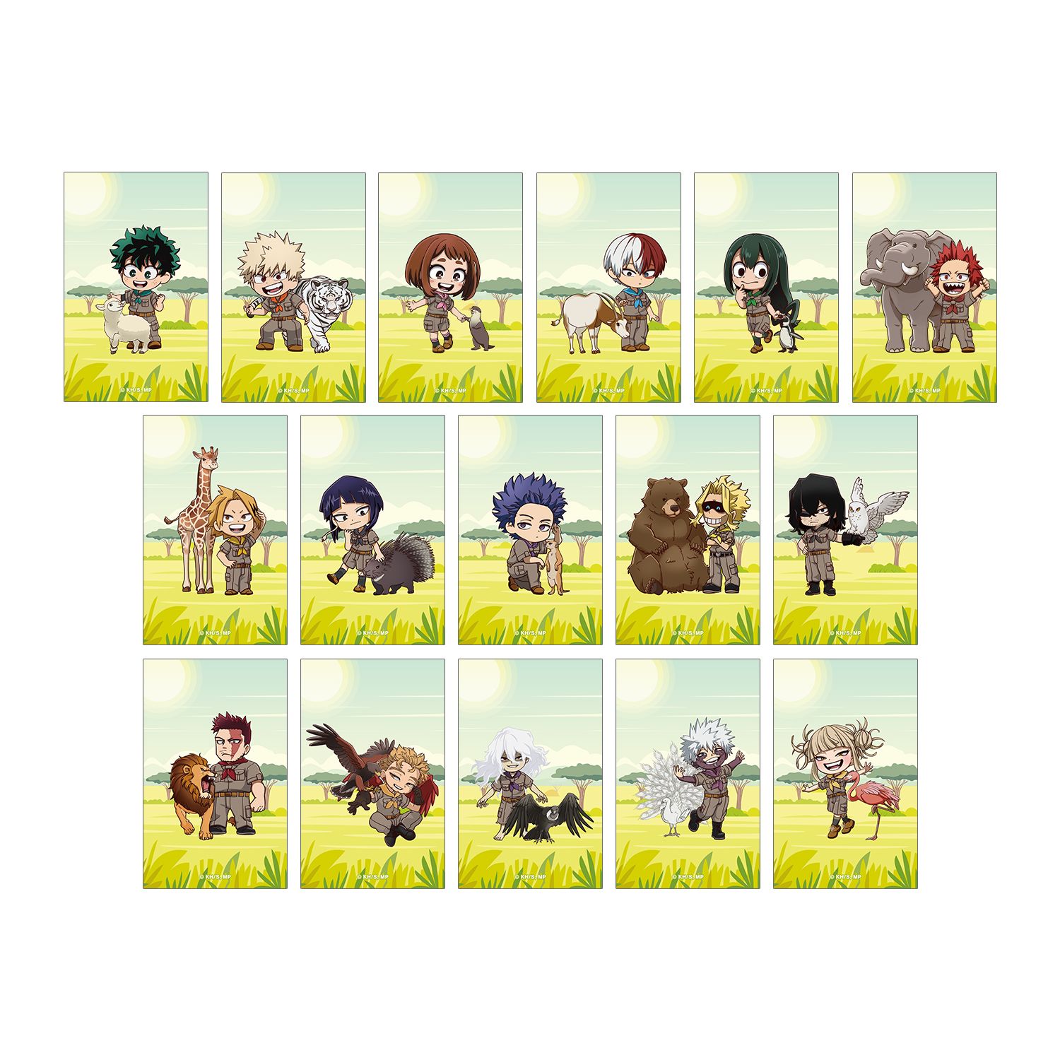 アニメ『僕のヒーローアカデミア』 トレーディング ちびキャラ 動物とのふれあいver. ビジュアルカード(単位/単品) - 公式商品画像 | AniSmile