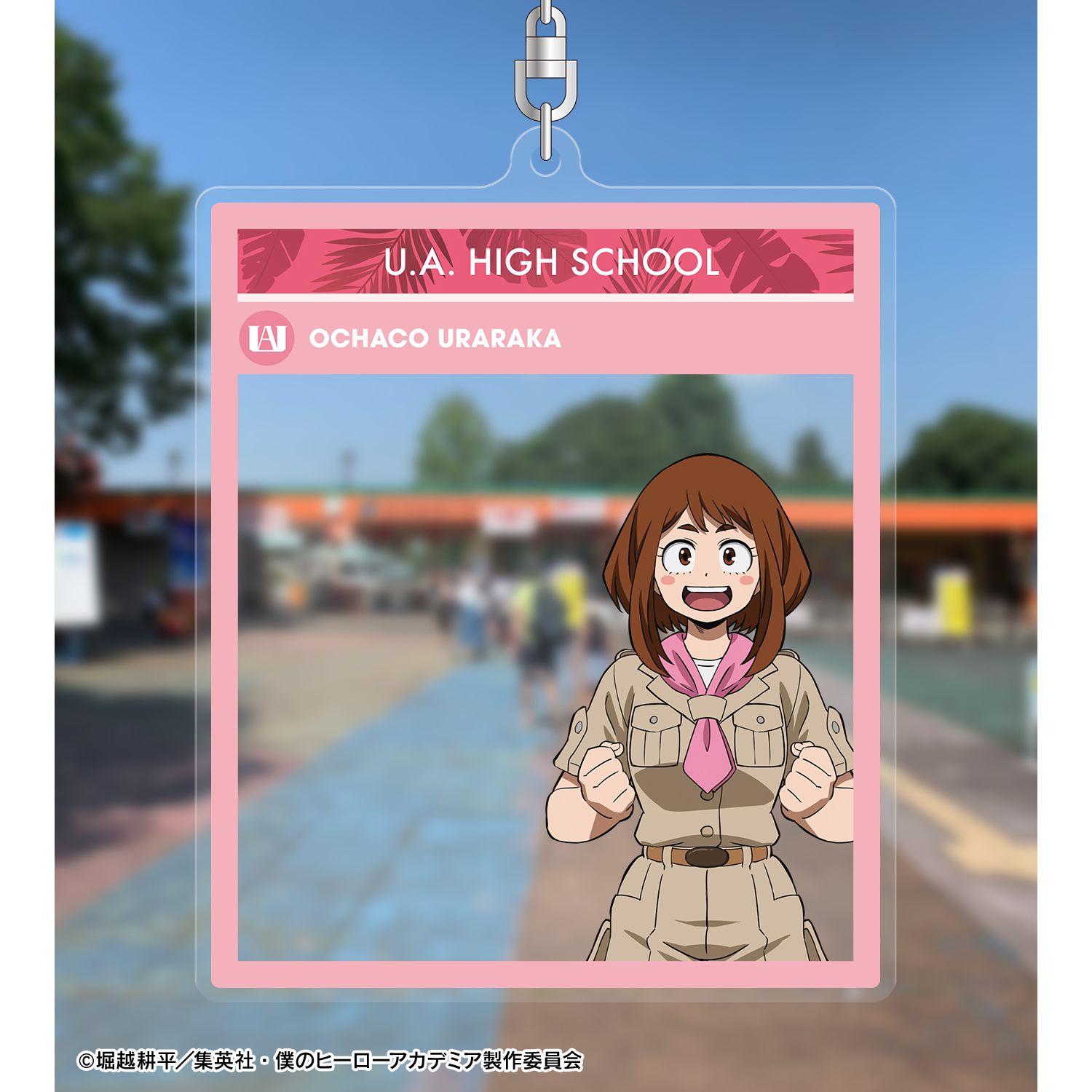アニメ『僕のヒーローアカデミア』 描き下ろし 麗日お茶子 サファリルックver. フォトフレーム風BIGアクリルキーホルダー Image 3 | AniSmile