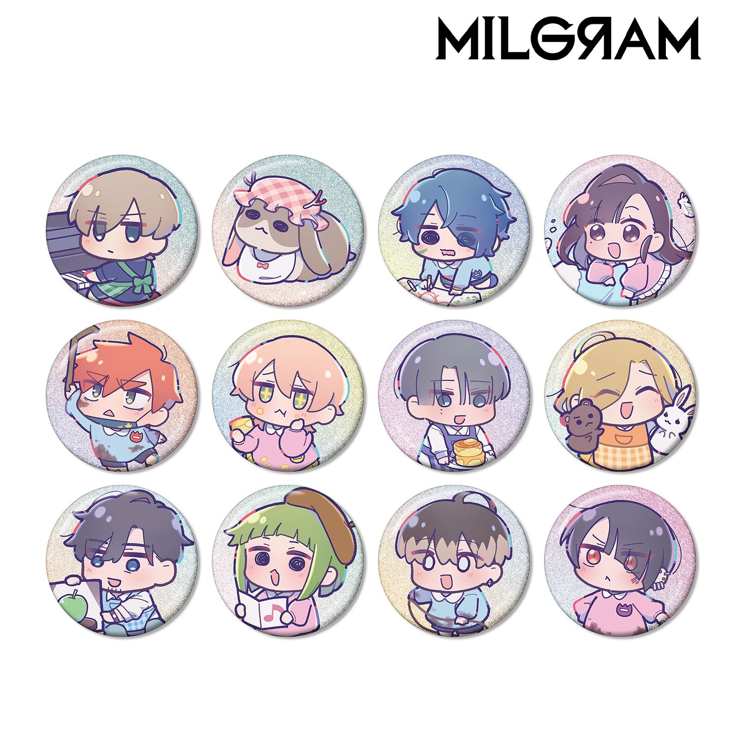 MILGRAM -ミルグラム- 描き下ろし ミニグラム 幼稚園ver. トレーディンググリッター缶バッジ(単位/単品) 画像 5 | AniSmile