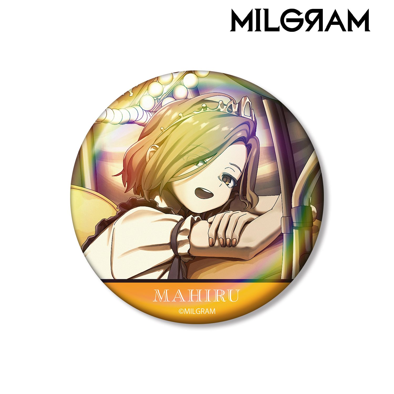 MILGRAM -ミルグラム- 描き下ろし マヒル バースデーver. 第3弾 オーロラ缶バッジ 画像 2 | AniSmile