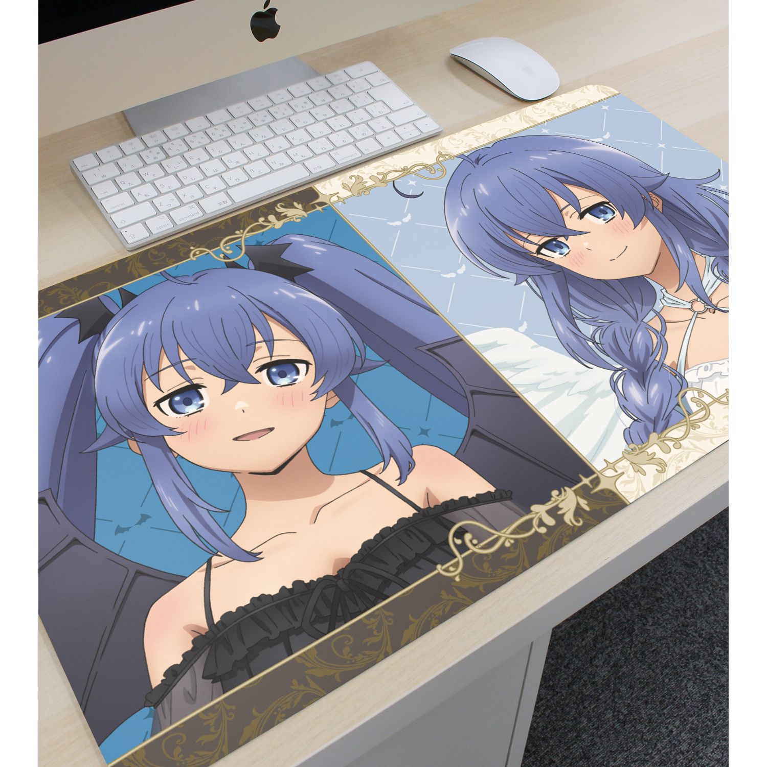 アニメ「無職転生Ⅱ ～異世界行ったら本気だす～」 描き下ろし ロキシー・ミグルディア 悪魔と天使ver. マルチデスクマット 画像 3 | AniSmile