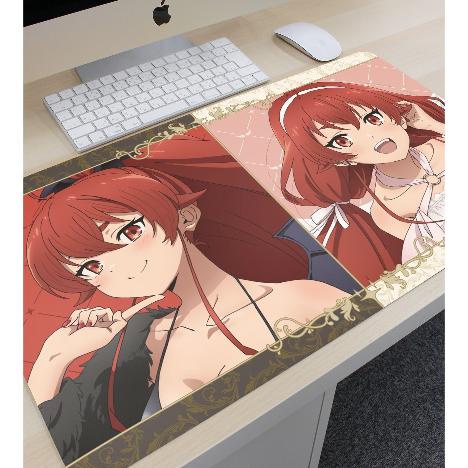 アニメ「無職転生Ⅱ ~異世界行ったら本気だす~」 描き下ろし エリス・ボレアス・グレイラット 悪魔と天使ver. マルチデスクマット Image 3 | AniSmile