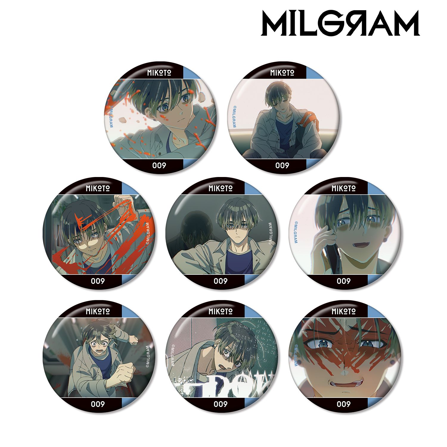 MILGRAM -ミルグラム- トレーディング MV 缶バッジ ミコト『ダブル』(単位/単品) 画像 3 | AniSmile