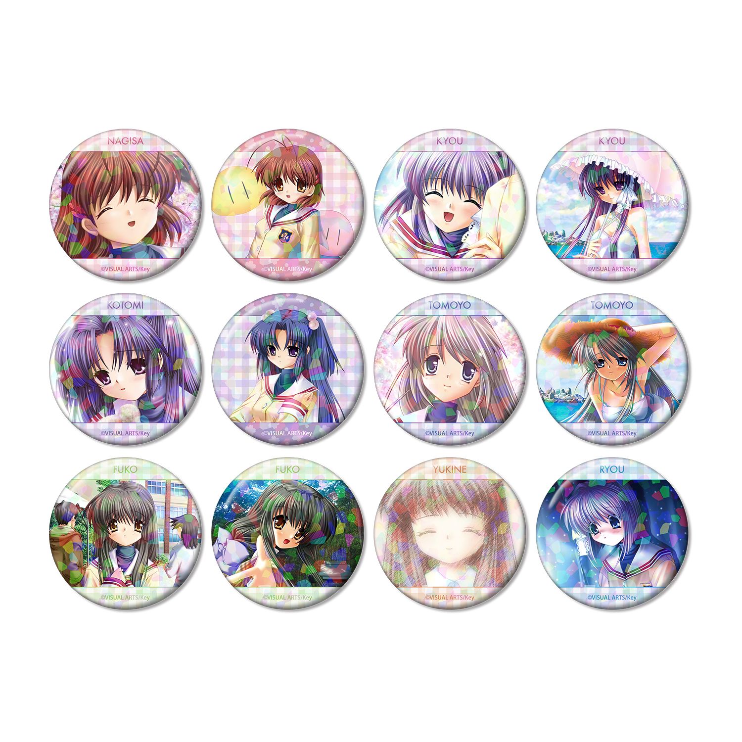 CLANNAD トレーディングホログラム缶バッジ(単位/単品) - AniSmile
