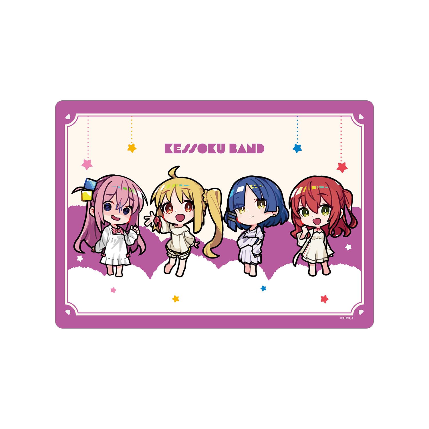 アニメ「ぼっち・ざ・ろっく!」 くるみつさんイラスト 集合 ネグリジェ衣装ver. A5硬質カードケース - AniSmile