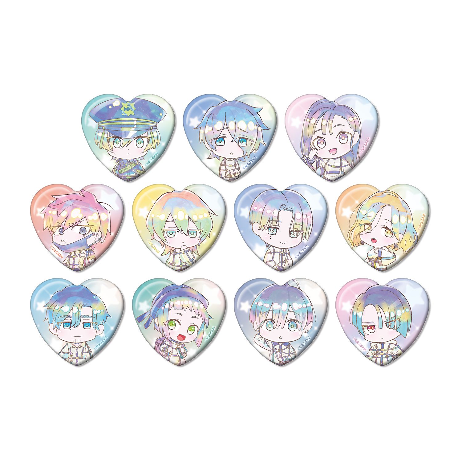 MILGRAM -ミルグラム- トレーディング デフォルメAni-Art KAWAII label ハート型缶バッジ(単位/単品) - 官方商品图片 | AniSmile