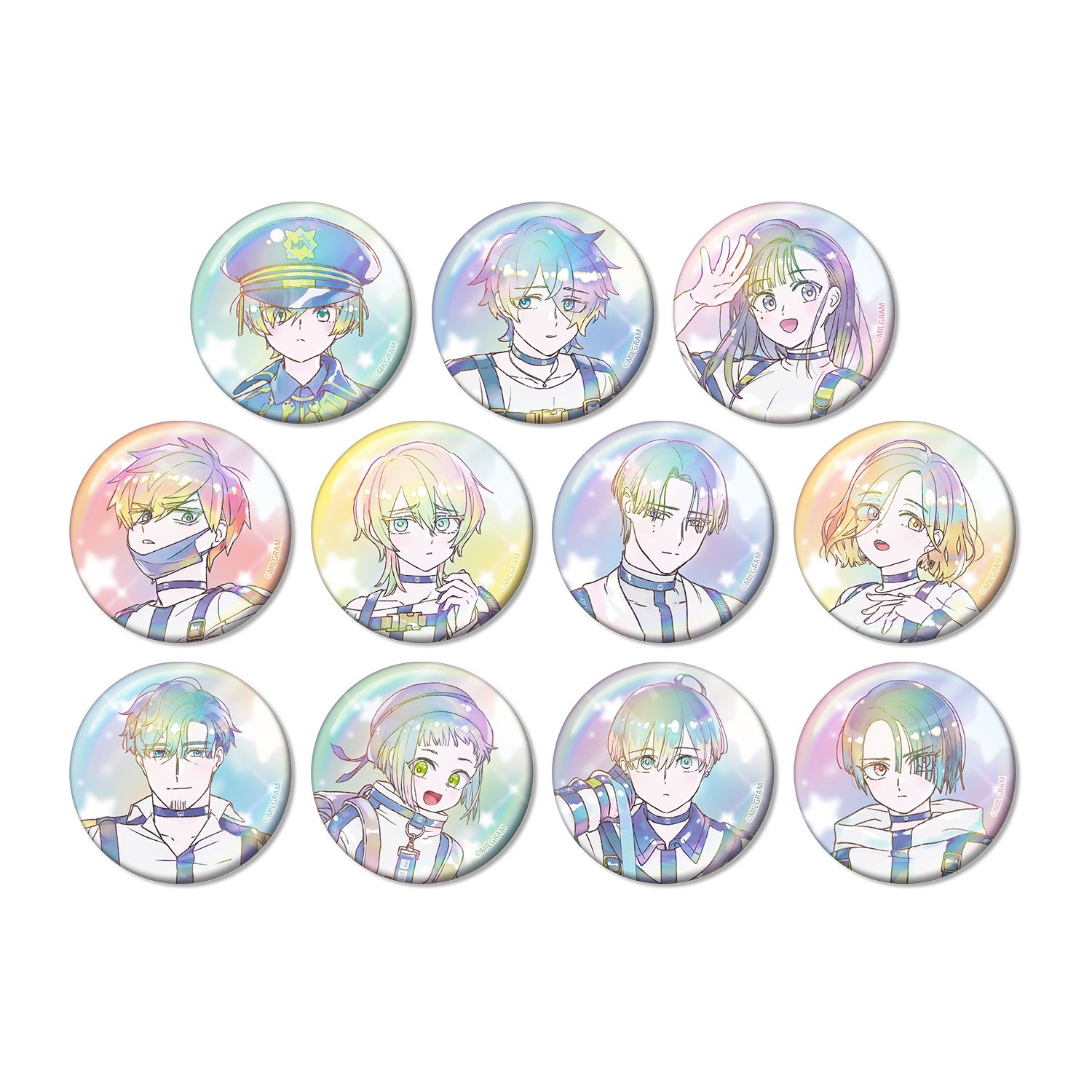 MILGRAM -ミルグラム- トレーディング Ani-Art KAWAII label オーロラ缶バッジ(単位/単品) - 官方商品图片 | AniSmile