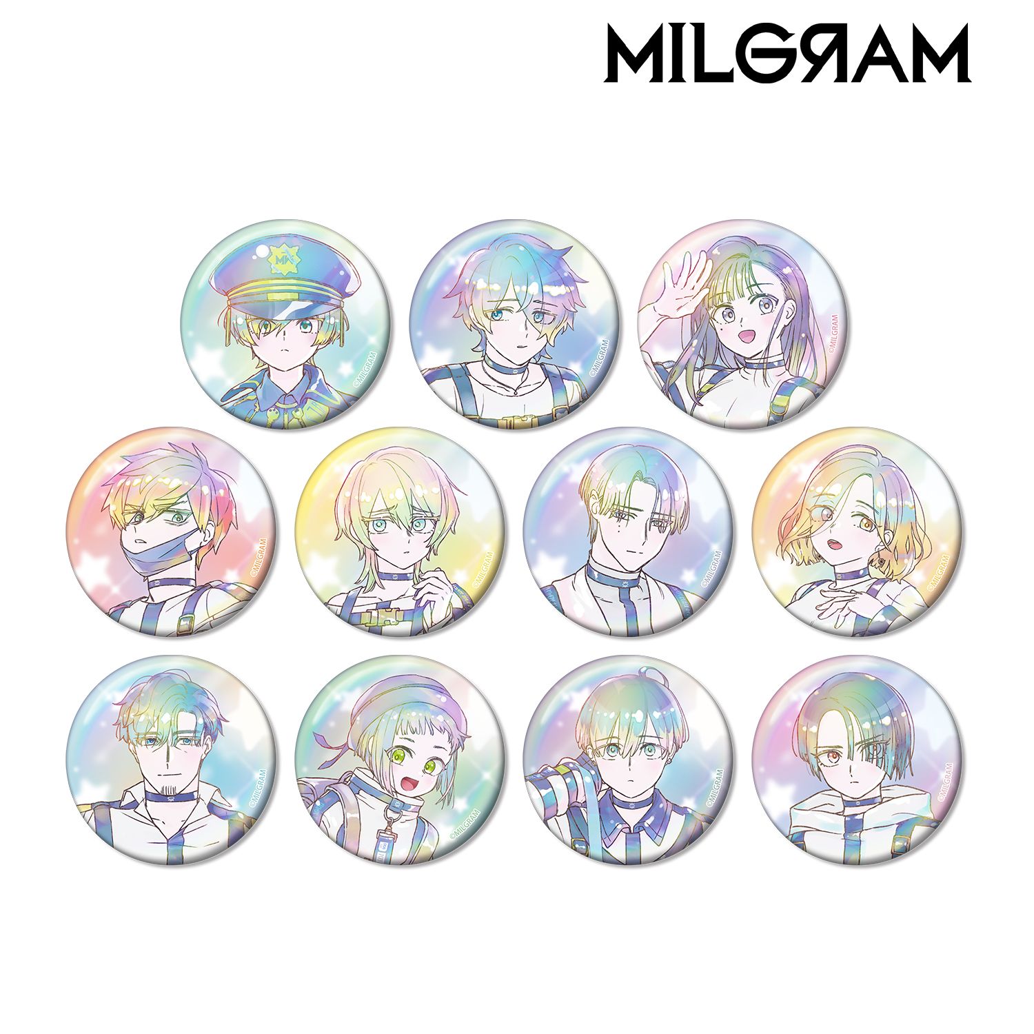 MILGRAM -ミルグラム- トレーディング Ani-Art KAWAII label オーロラ缶バッジ(単位/単品) 图片 3 | AniSmile