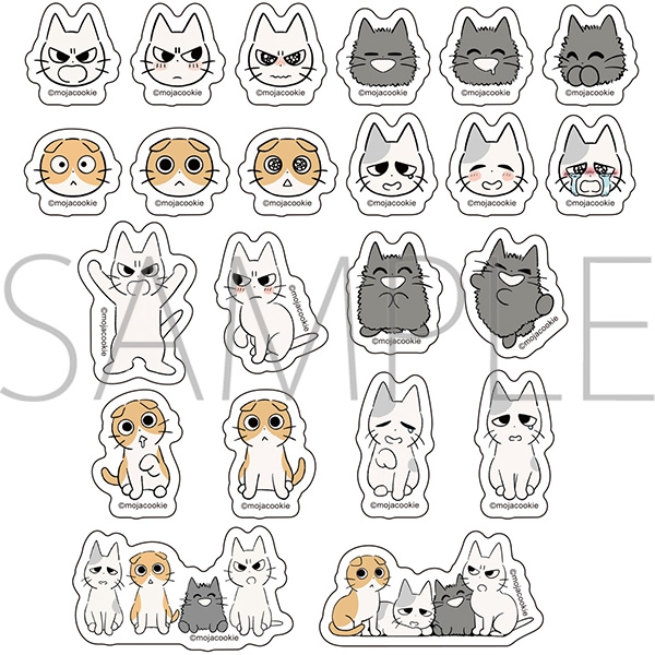 しかるねこ フレークシール - AniSmile