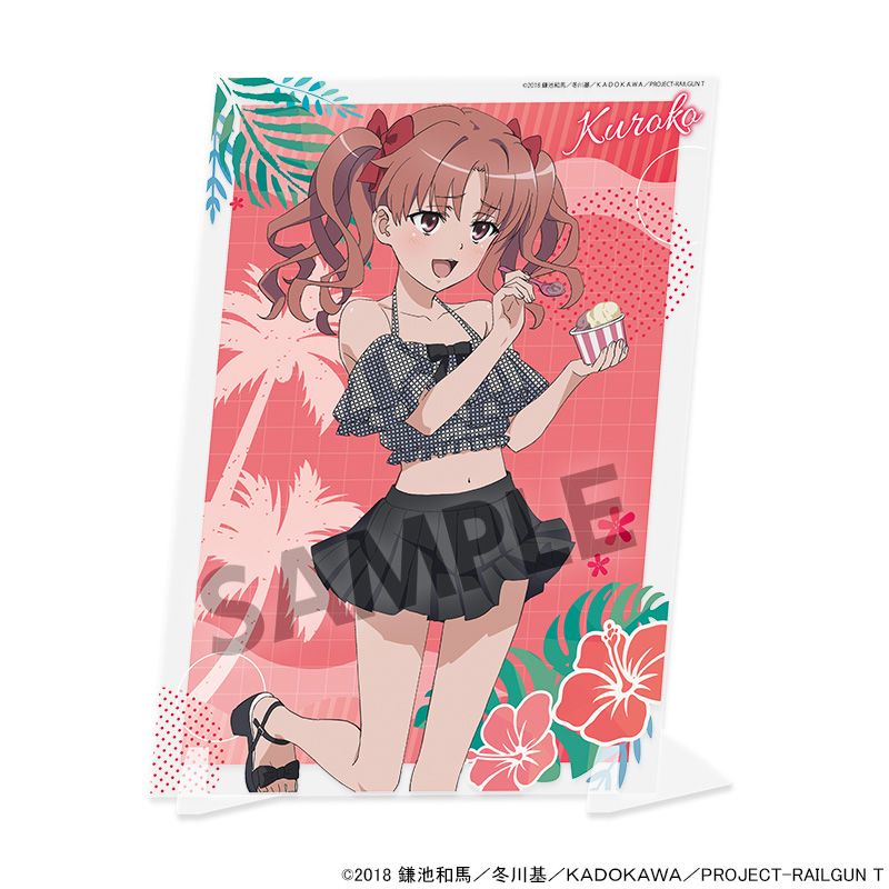 とある科学の超電磁砲T 描き下ろしビジュアルアクリルプレート 白井黒子 バカンス ver. - AniSmile