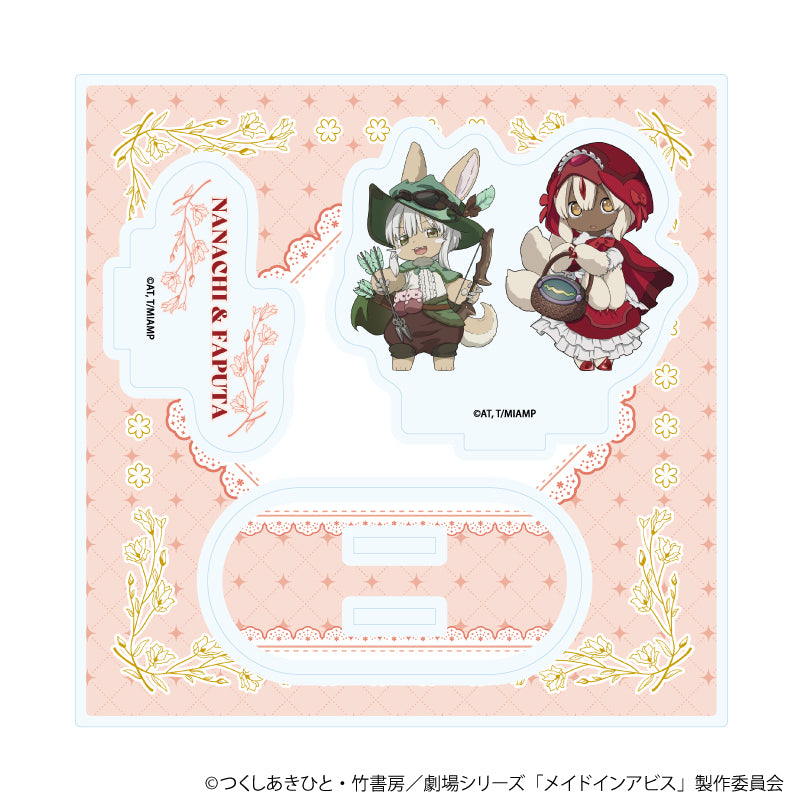 アクリルスタンドプレート「メイドインアビス」01/ナナチ&ファプタ 赤ずきんver.(ミニキャライラスト) - AniSmile